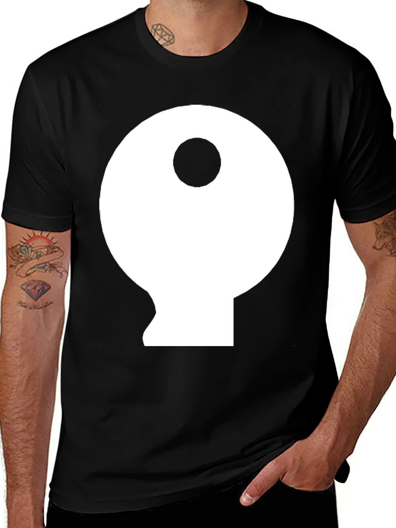 Variant 20 of Yin Yang Inspired Graphic Tee - Black