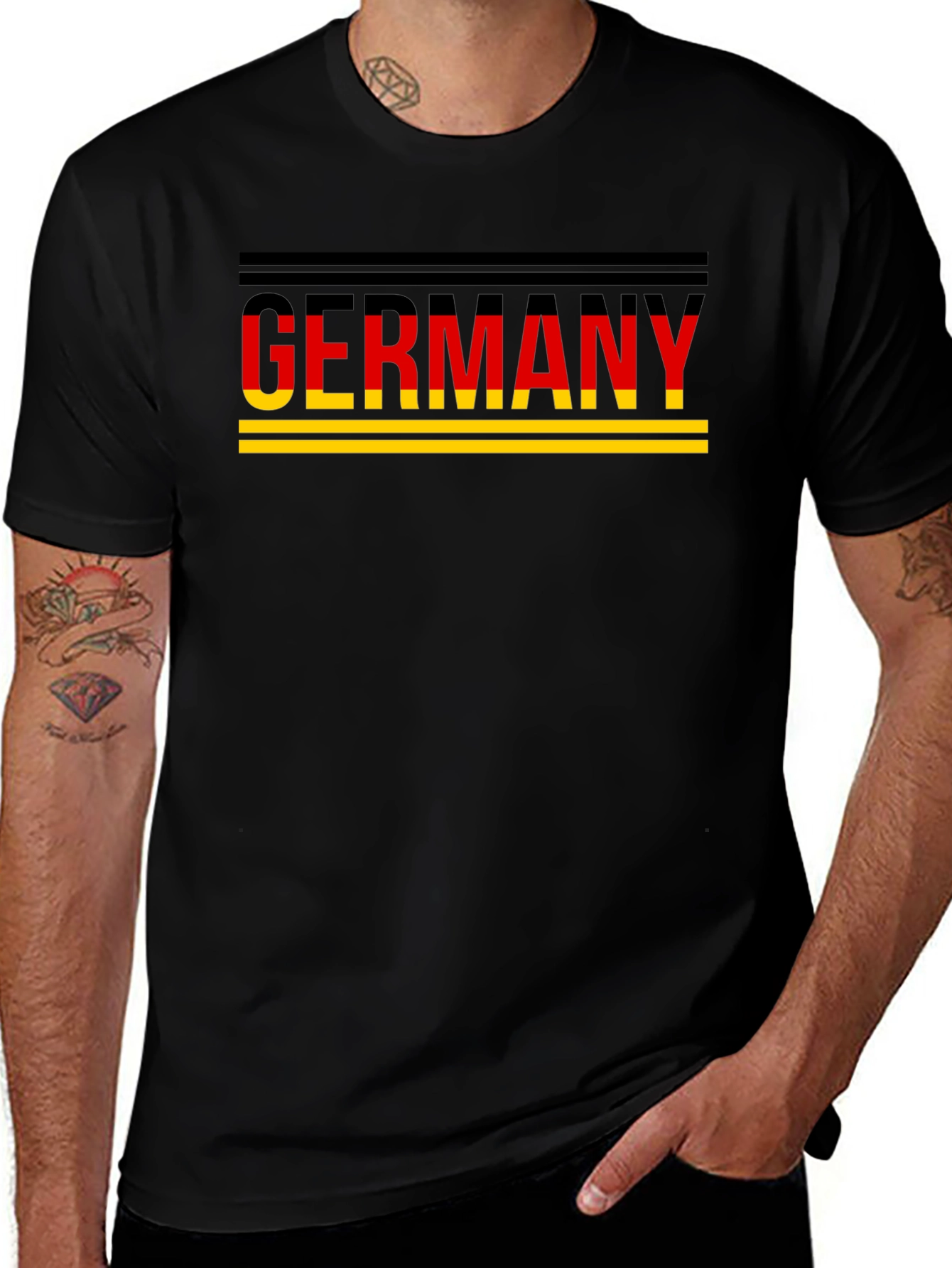 Germany Flag T-Shirt - Black Cotton Tee
