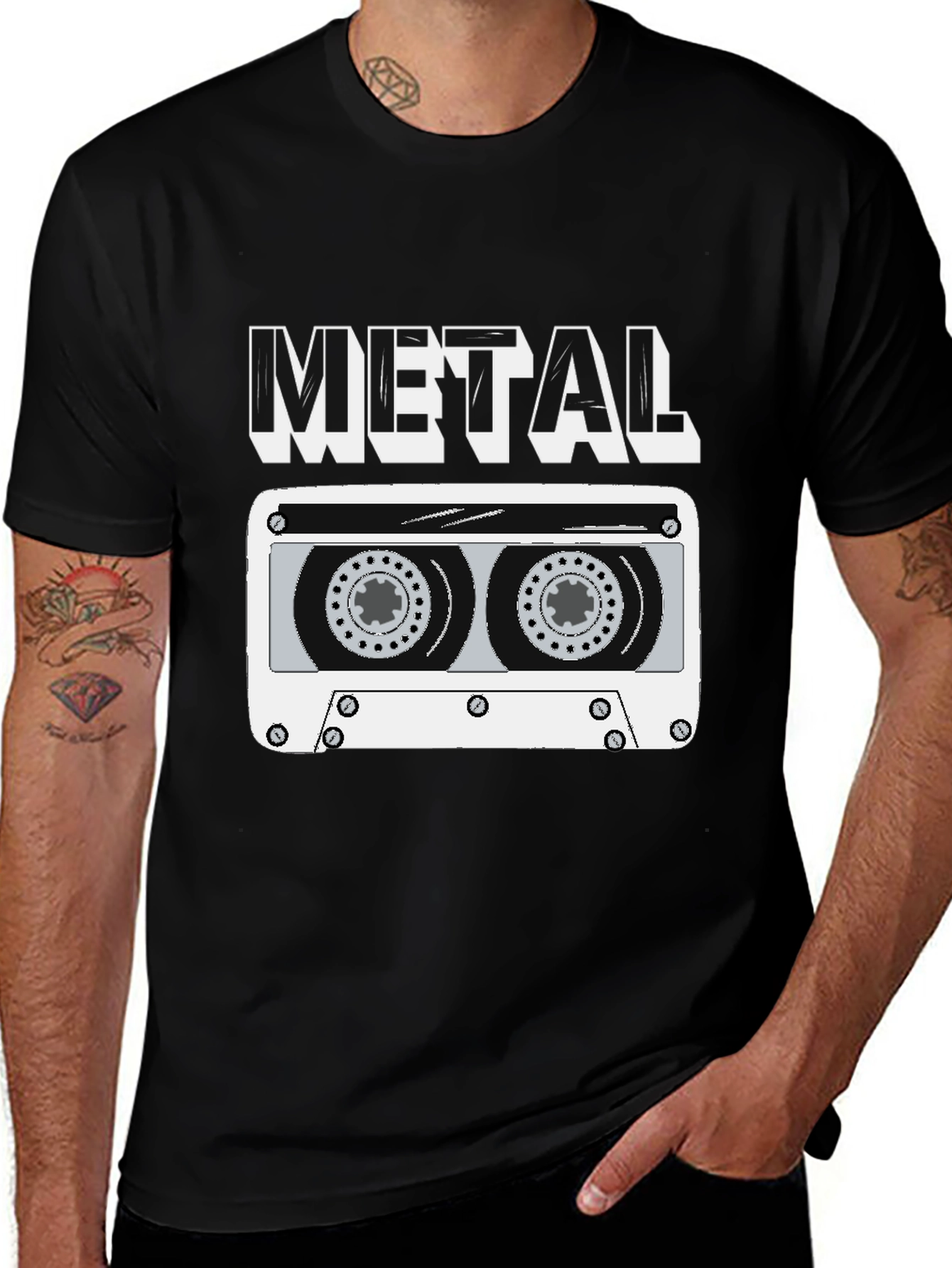 Variant 18 of Metal Tape Cassette Graphic T-Shirt