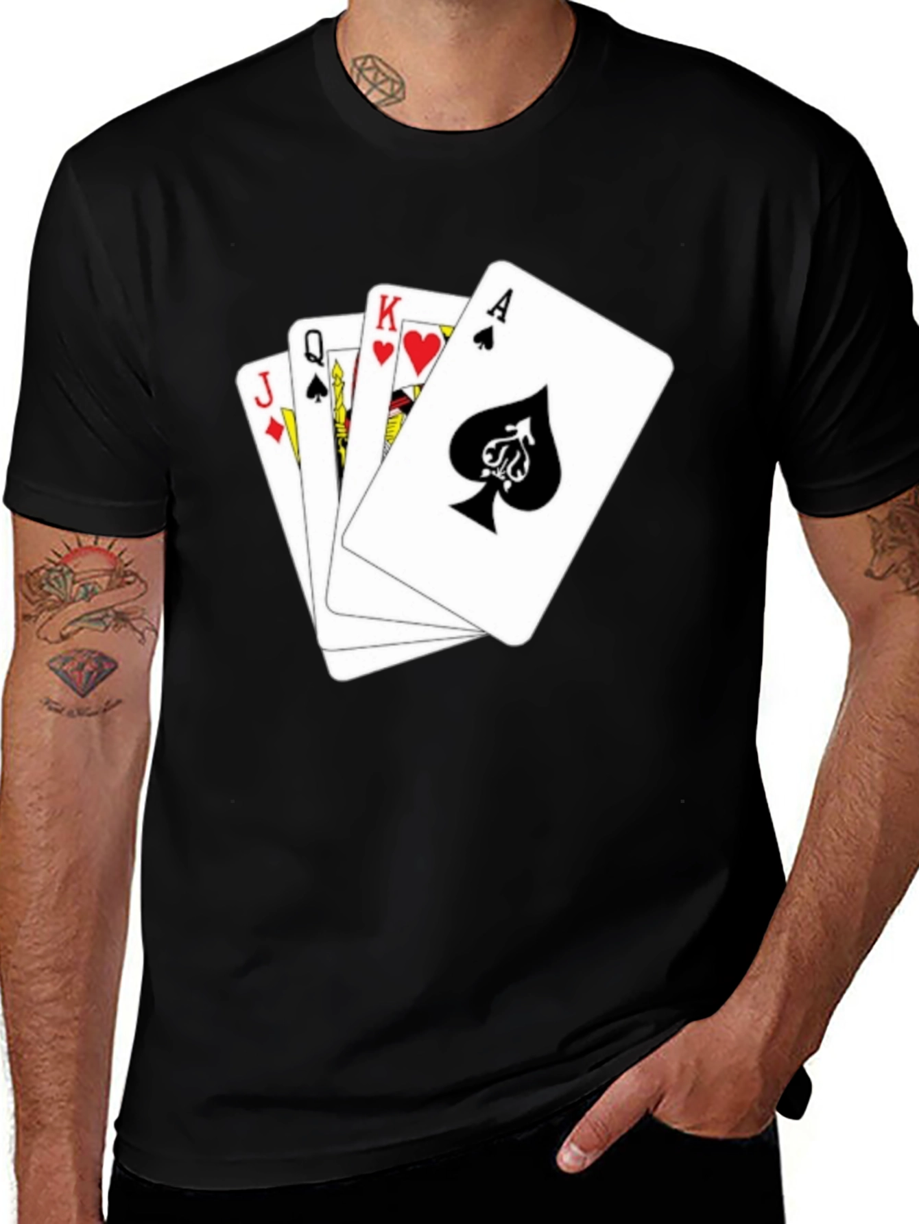 Royal Flush Graphic Tee - Ace King Queen Jack