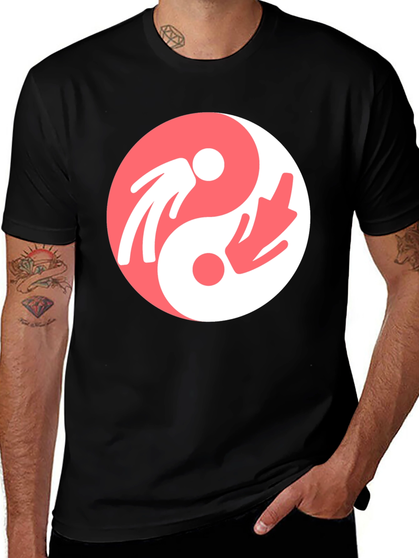 Variant 5 of Yin and Yang Balance Graphic T-Shirt