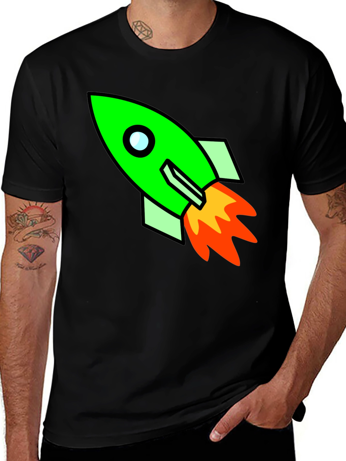 Variant 5 of Rocket Graphic T-Shirt - Blast Off in Style!