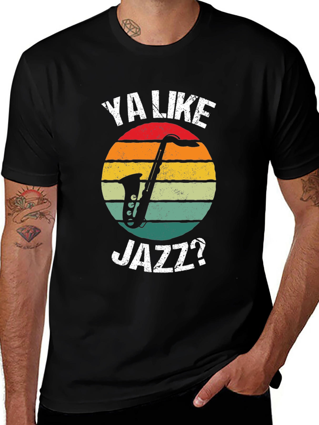 Variant 30 of Ya Like Jazz Retro T-Shirt - Unique Musical Design