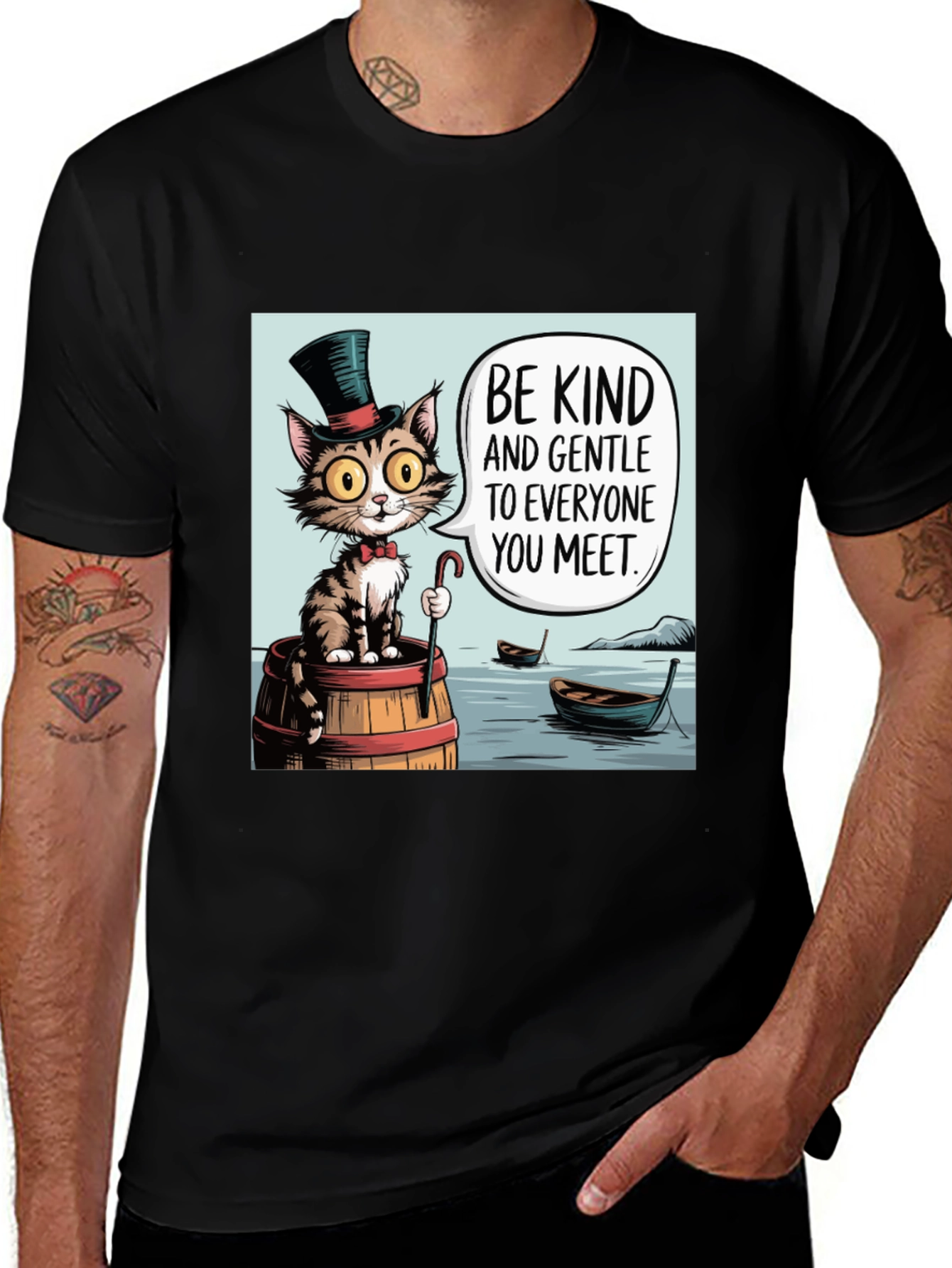 Variant 5 of Be Kind Cat T-Shirt
