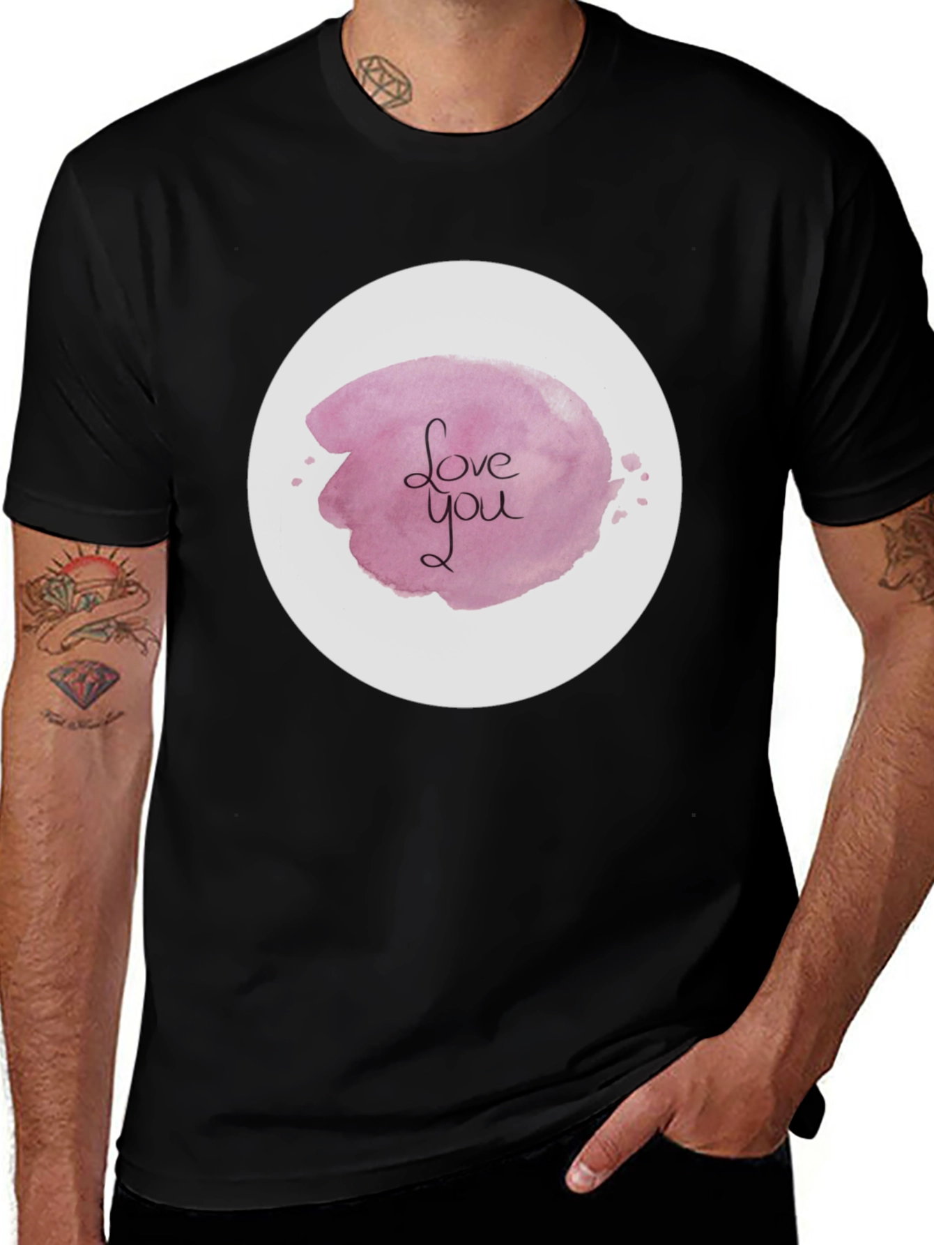 Variant 30 of Love You Graphic Tee - Stylish Black Shirt