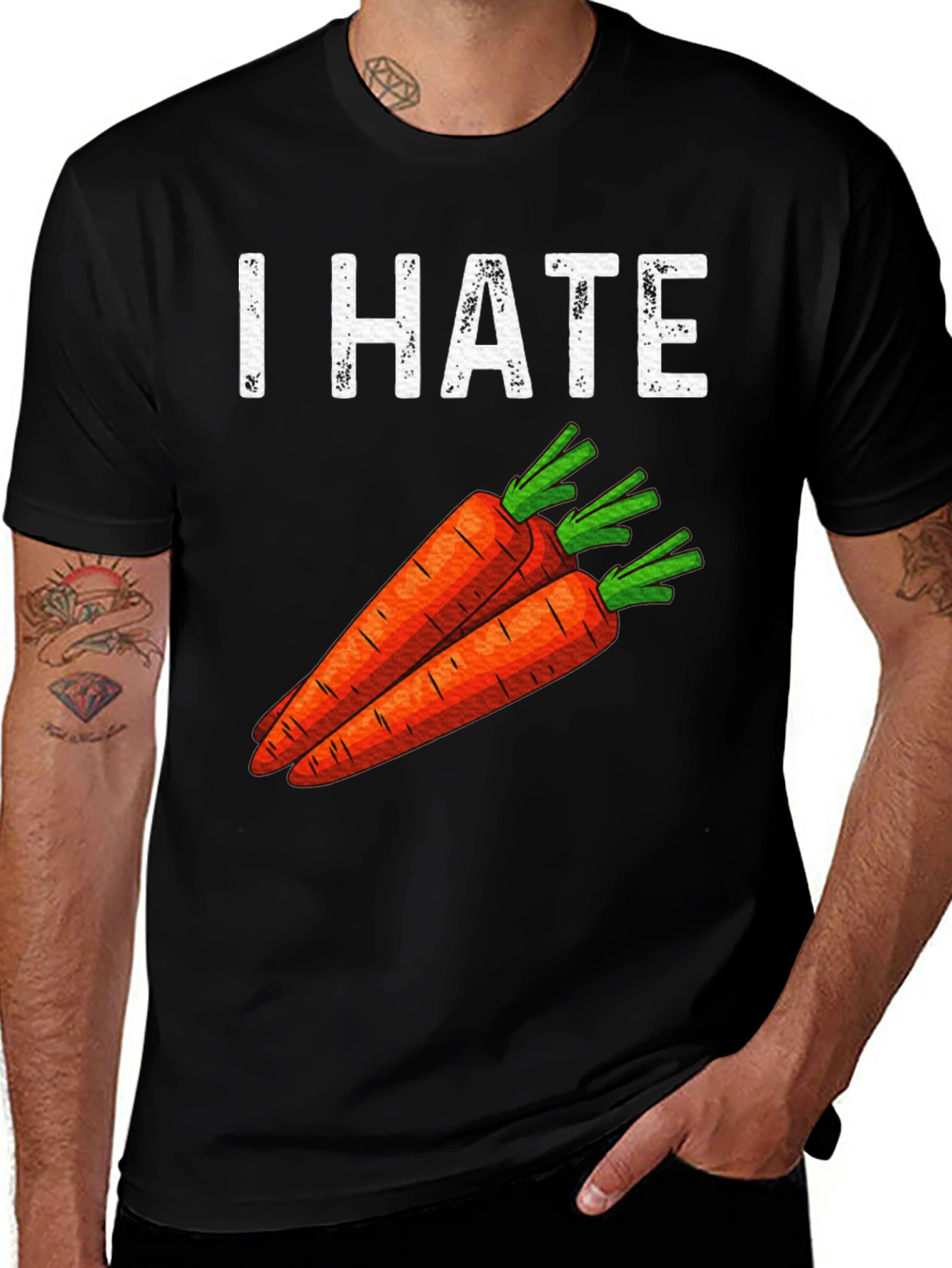 Variant 7 of I Hate Carrots Graphic T-Shirt - Funny Veggie Humor