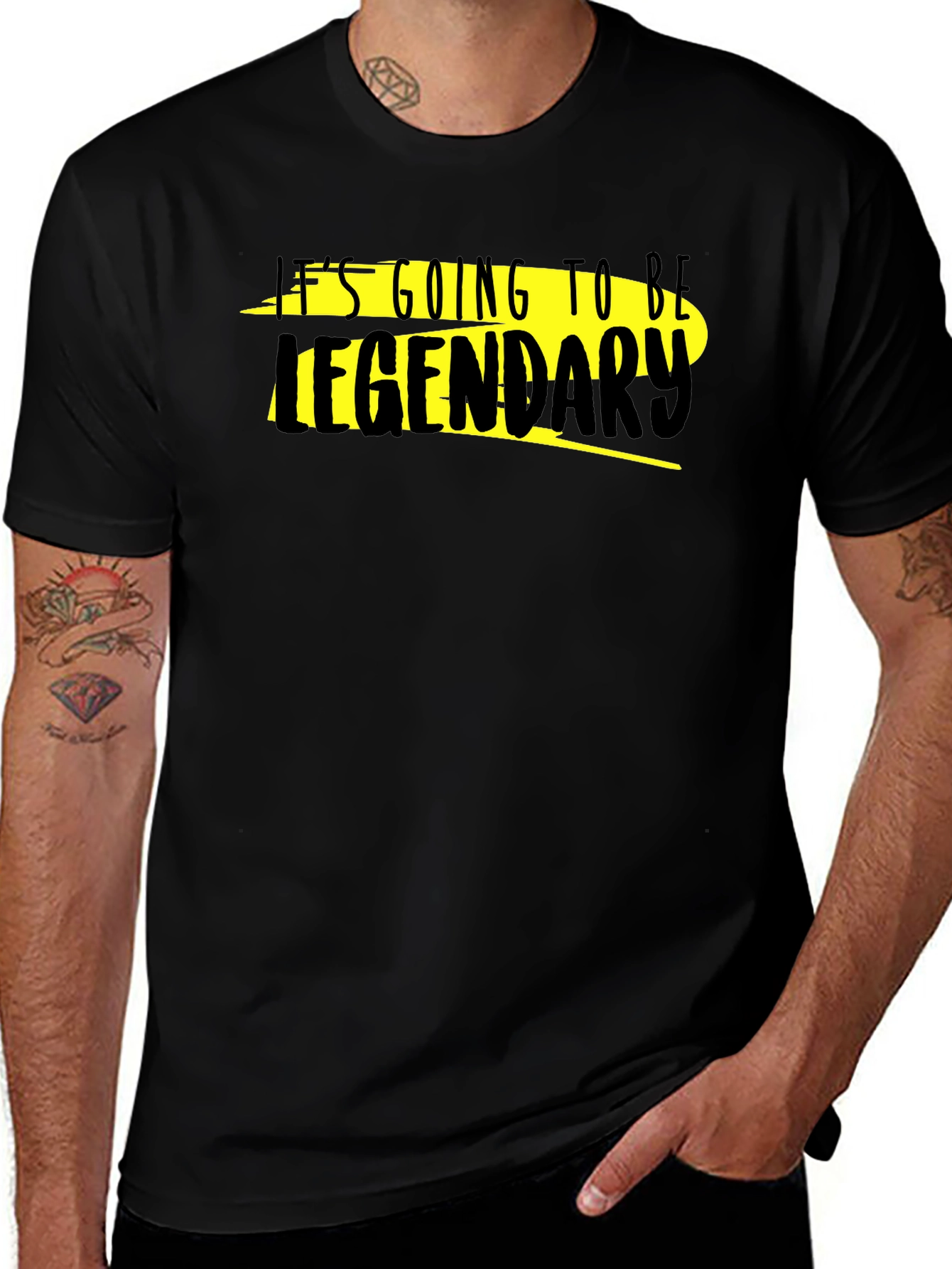 Variant 23 of Legendary Tee - Soft Black Graphic T-Shirt for Men