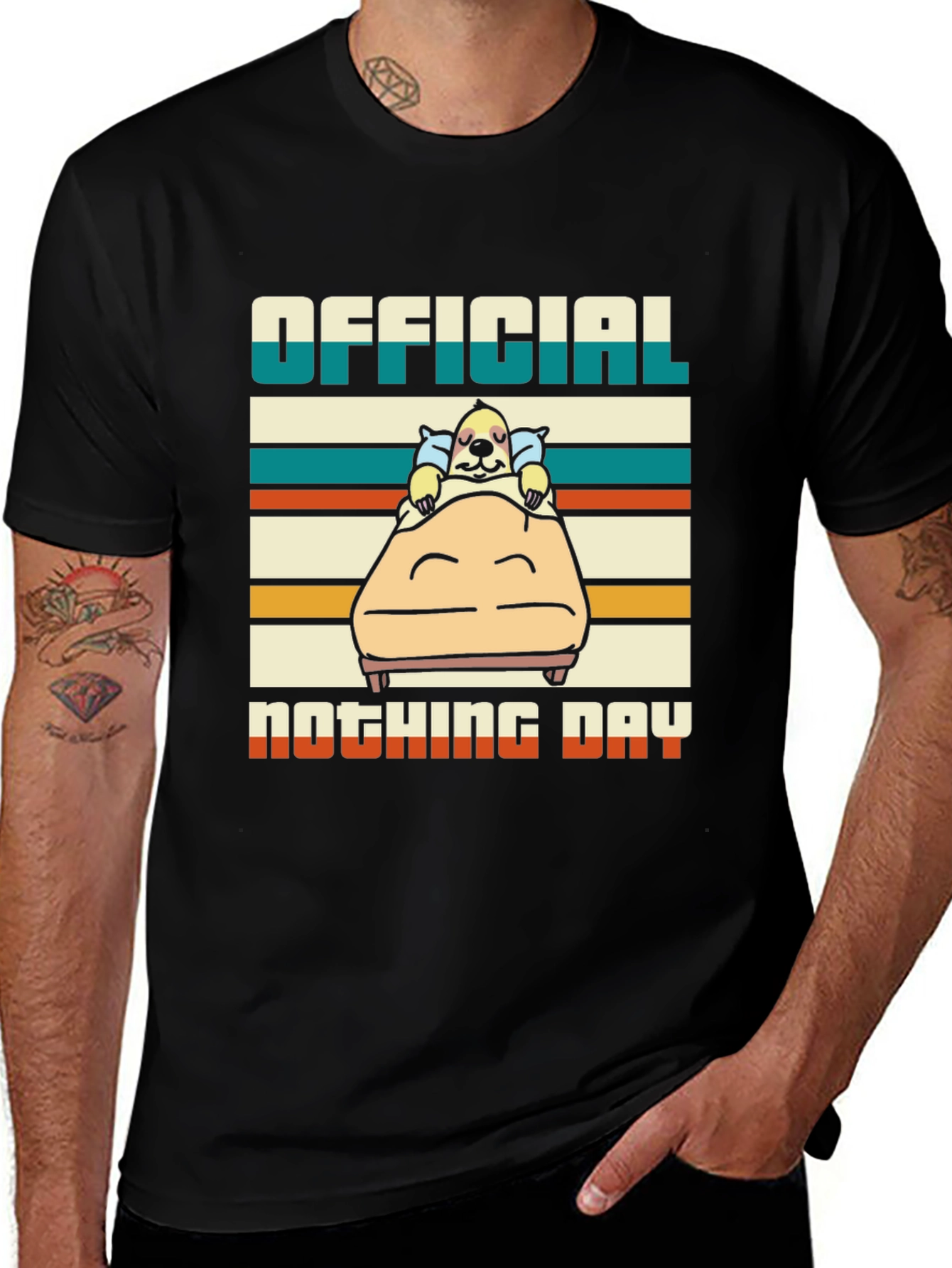 Variant 21 of Official Nothing Day T-Shirt - Relaxed Dog Design