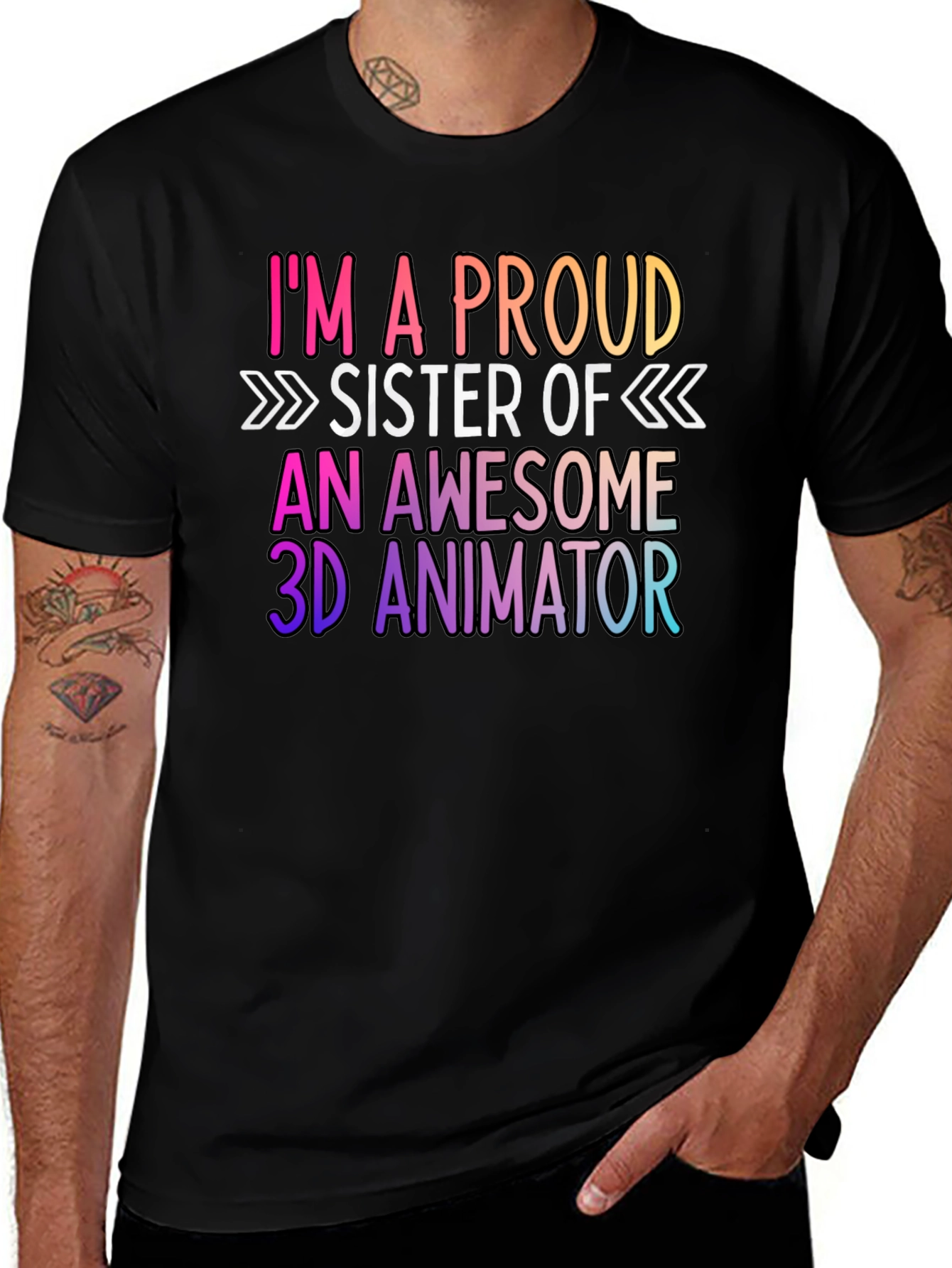 Variant 10 of Proud Sister of 3D Animator T-Shirt