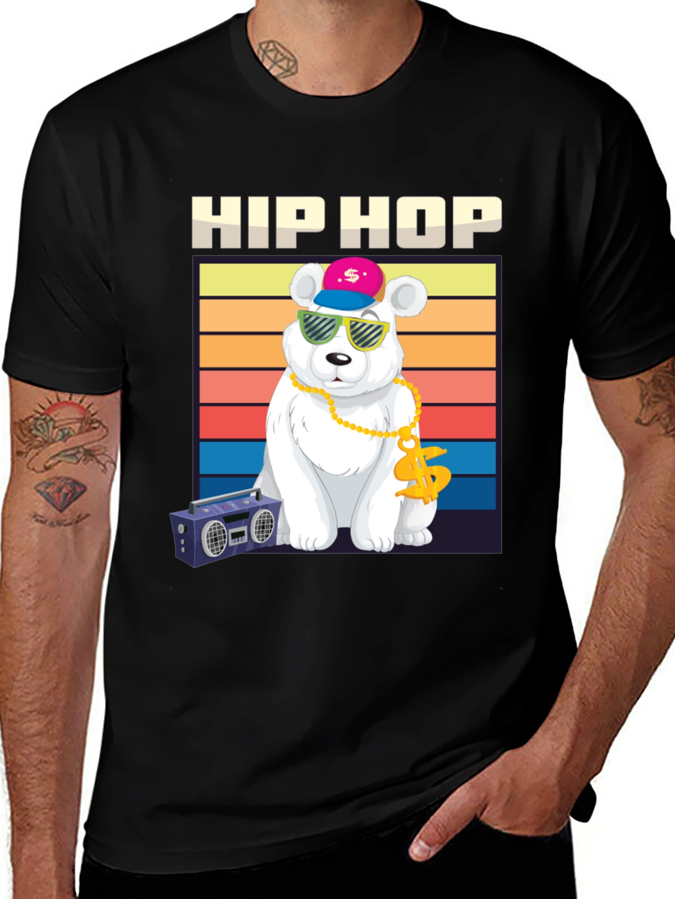 Variant 15 of Hip Hop Bear Graphic T-Shirt