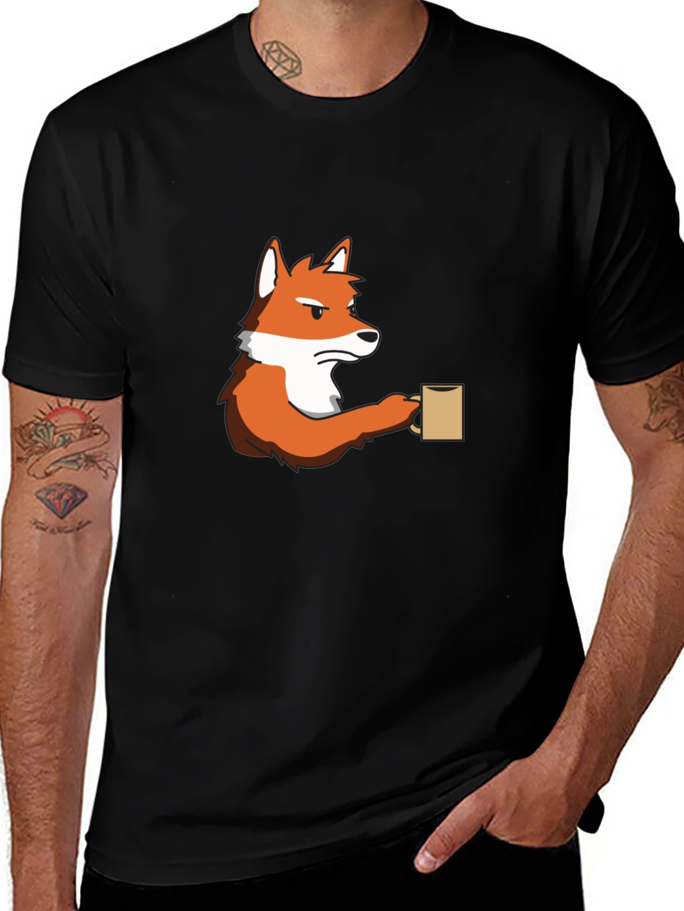 Variant 12 of Grumpy Fox Coffee Graphic Tee