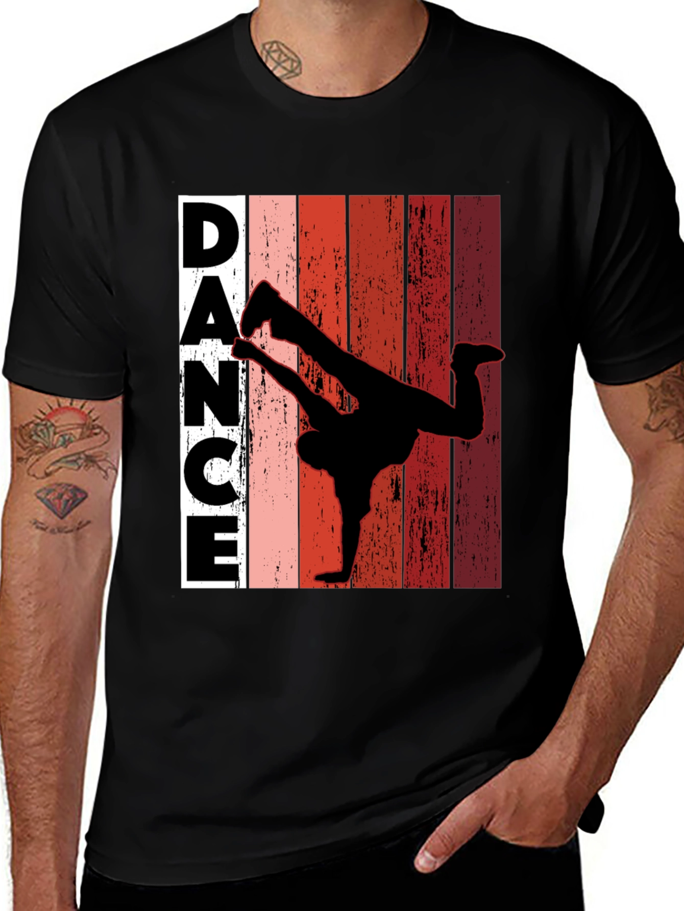 Variant 4 of Dance Silhouette Graphic Tee - Black