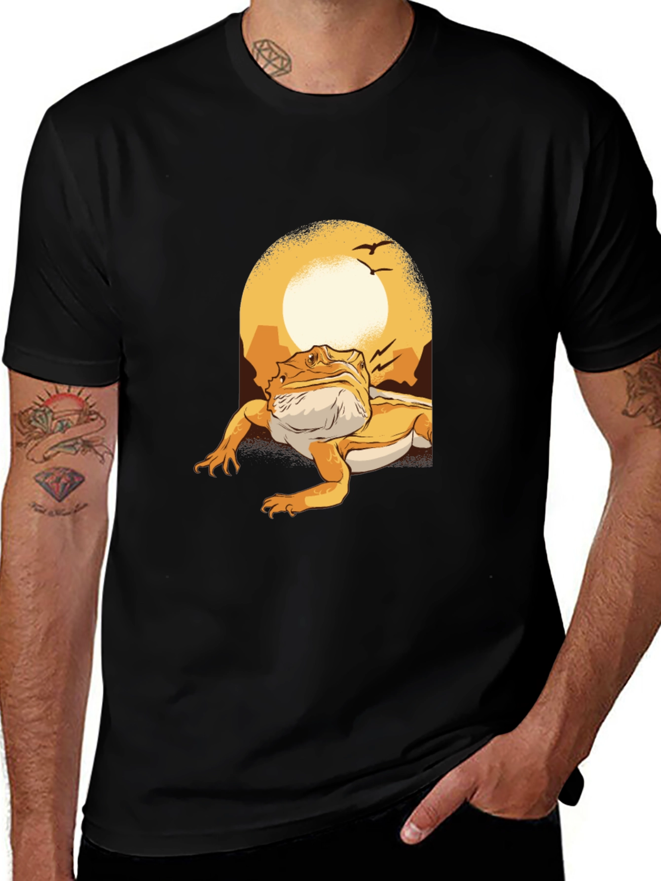 Variant 6 of Bearded Dragon Sunset Graphic Tee
