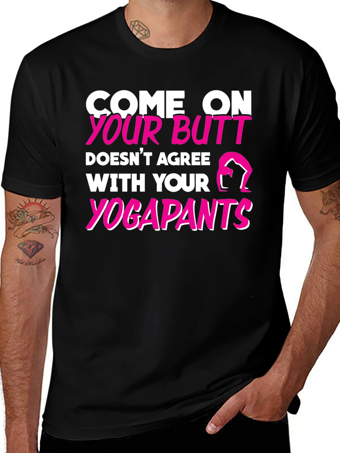 Variant 18 of Yoga Pants Humor T-Shirt
