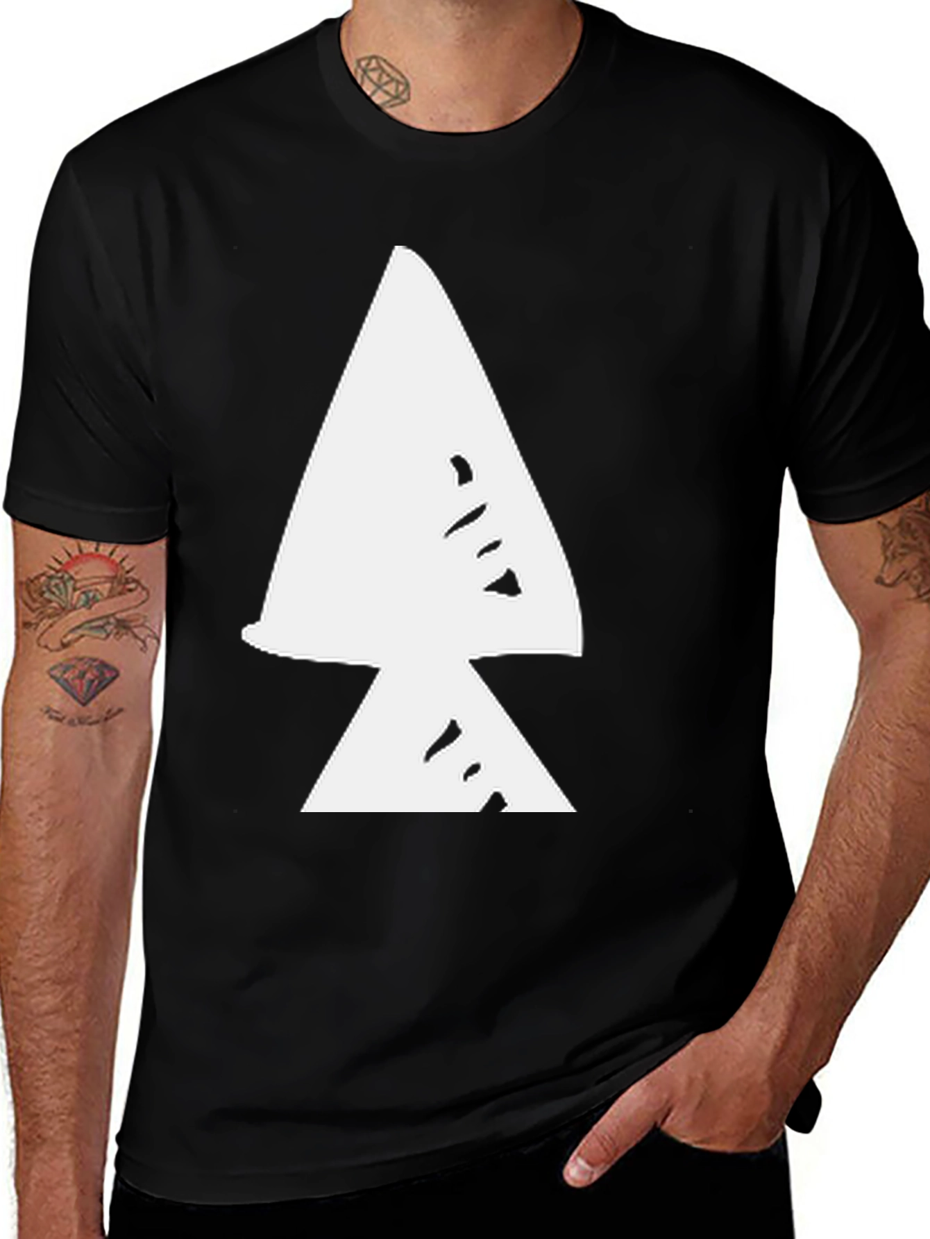 Variant 5 of Abstract Triangle Graphic Tee - Stylish Casual Wear