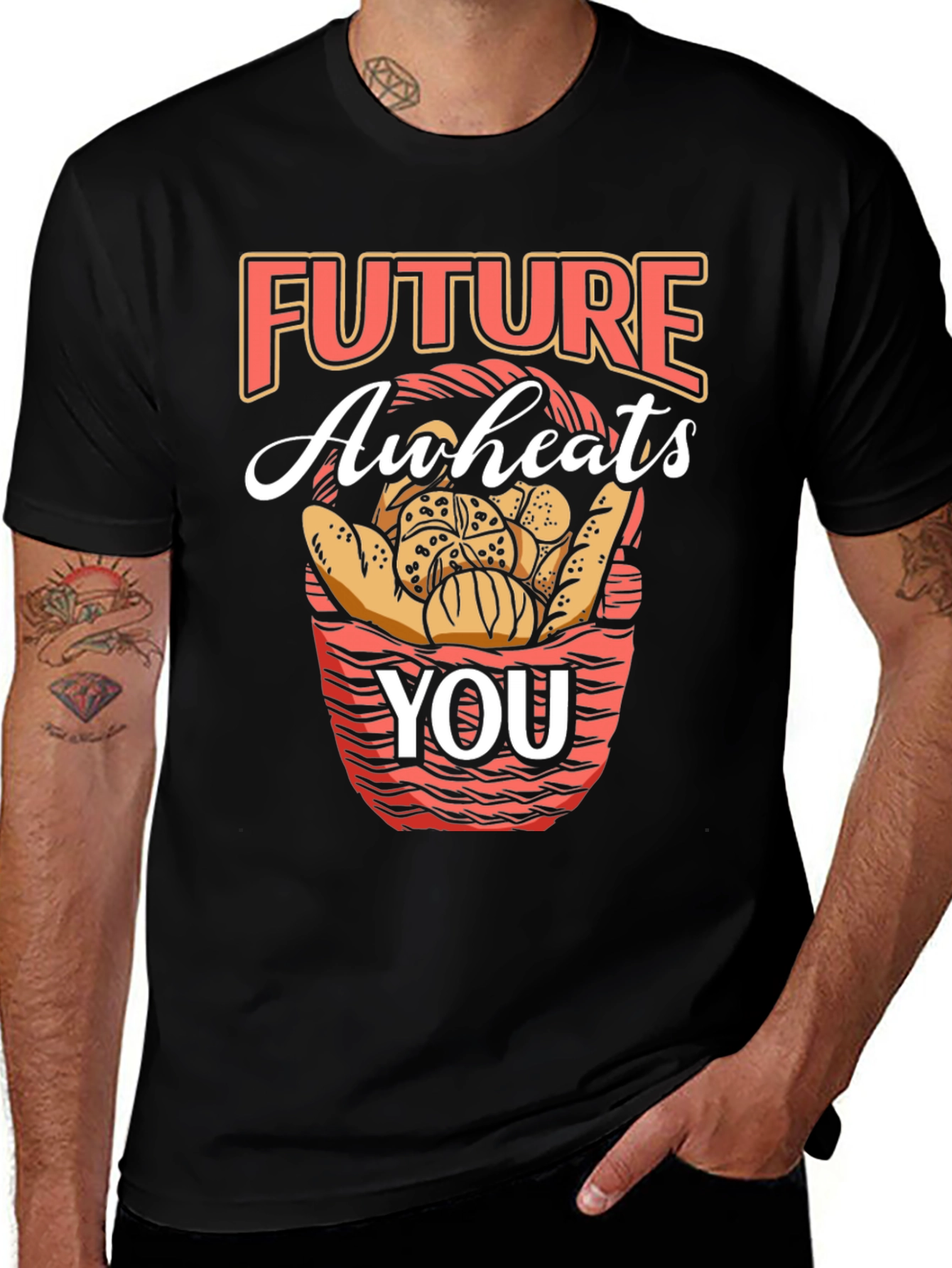 Variant 11 of Future Awheats You Funny Black T-Shirt