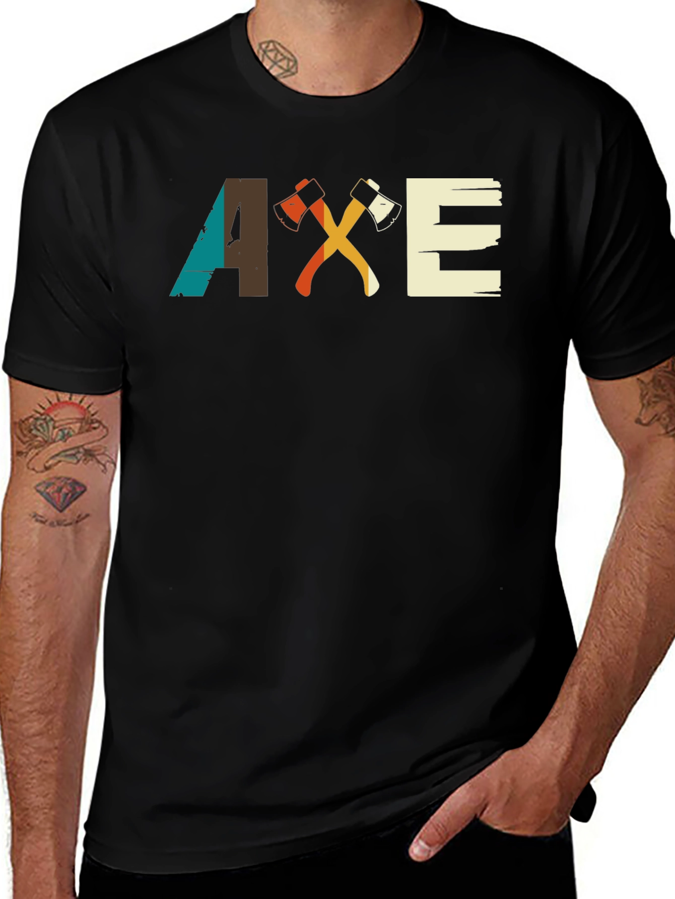 Variant 13 of Axe Graphic Tee - Retro Lumberjack Style