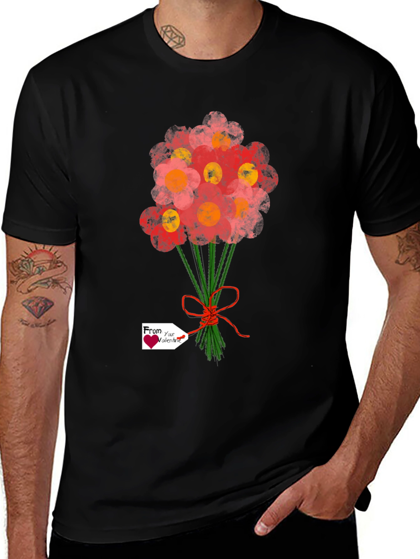 Variant 29 of Floral Bouquet T-Shirt - Valentine's Gift