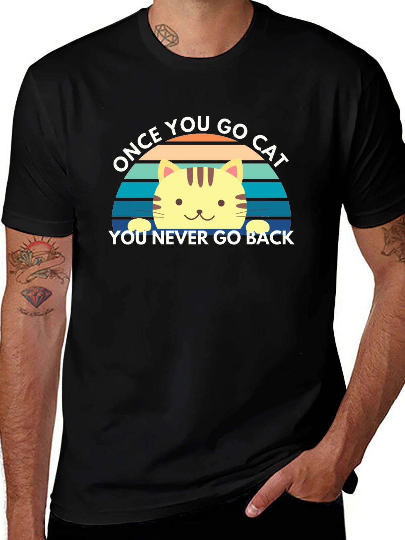 Variant 17 of Once You Go Cat T-Shirt