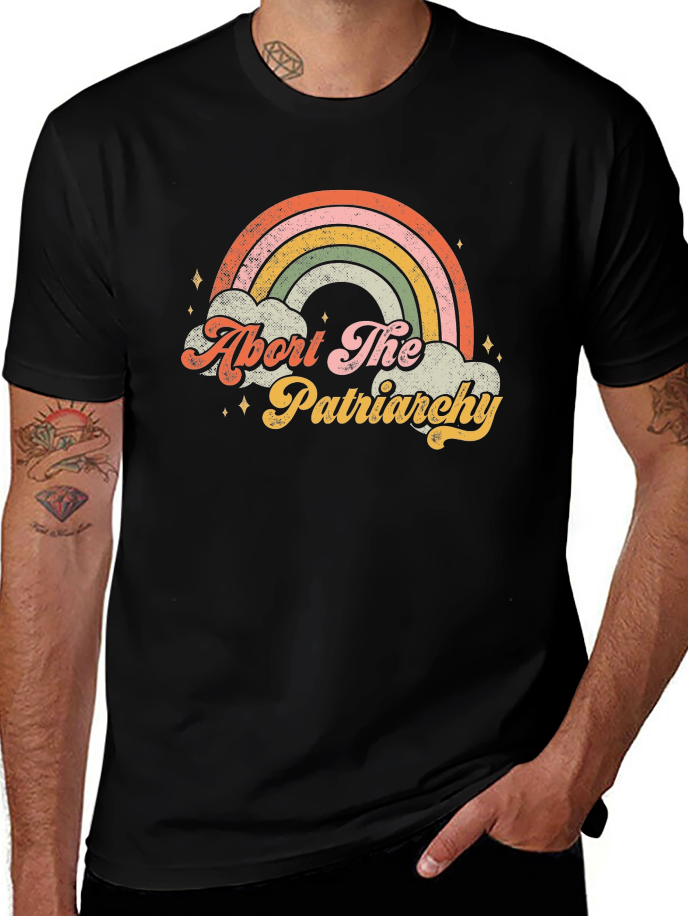 Variant 24 of Abort The Patriarchy Rainbow Graphic Tee