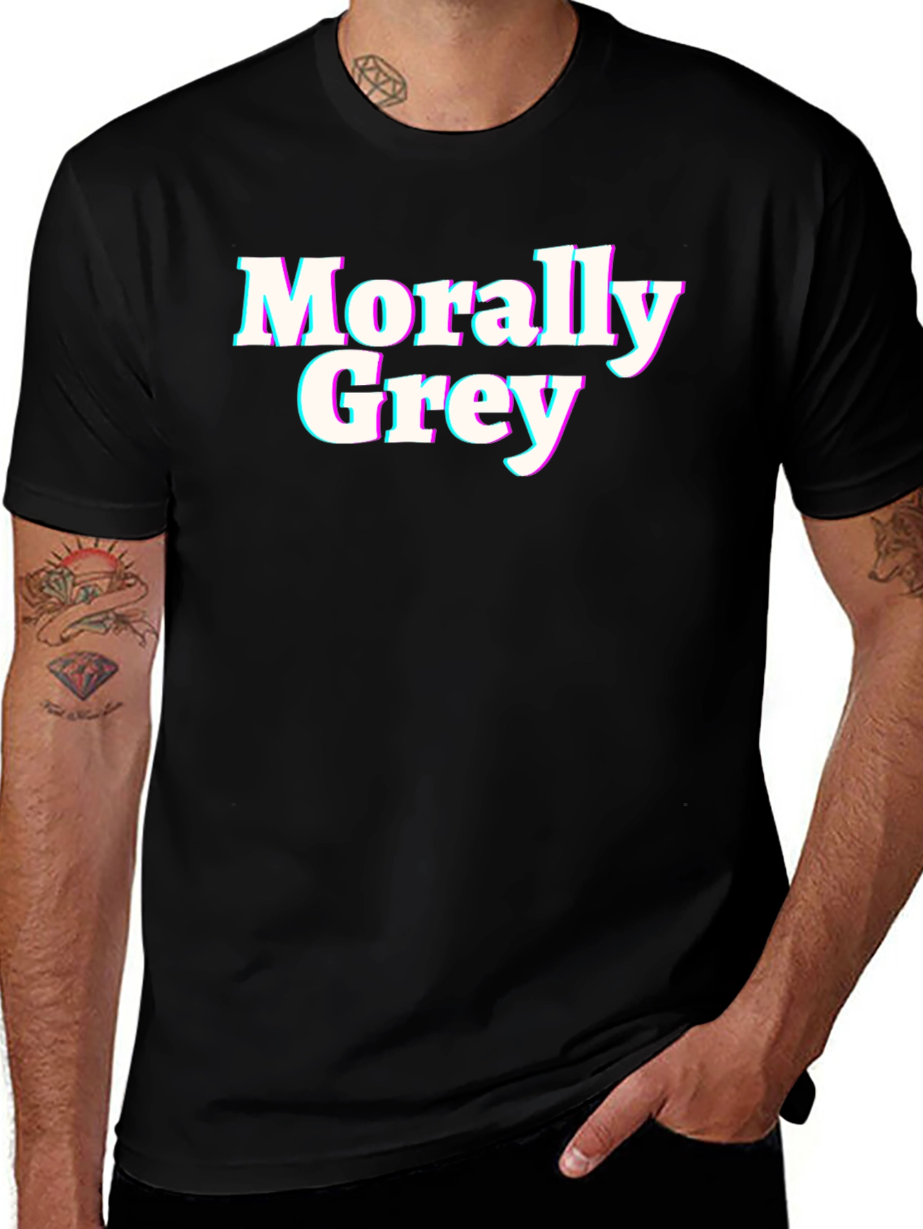 Variant 7 of Morally Grey T-Shirt - Classic Crew Neck Tee