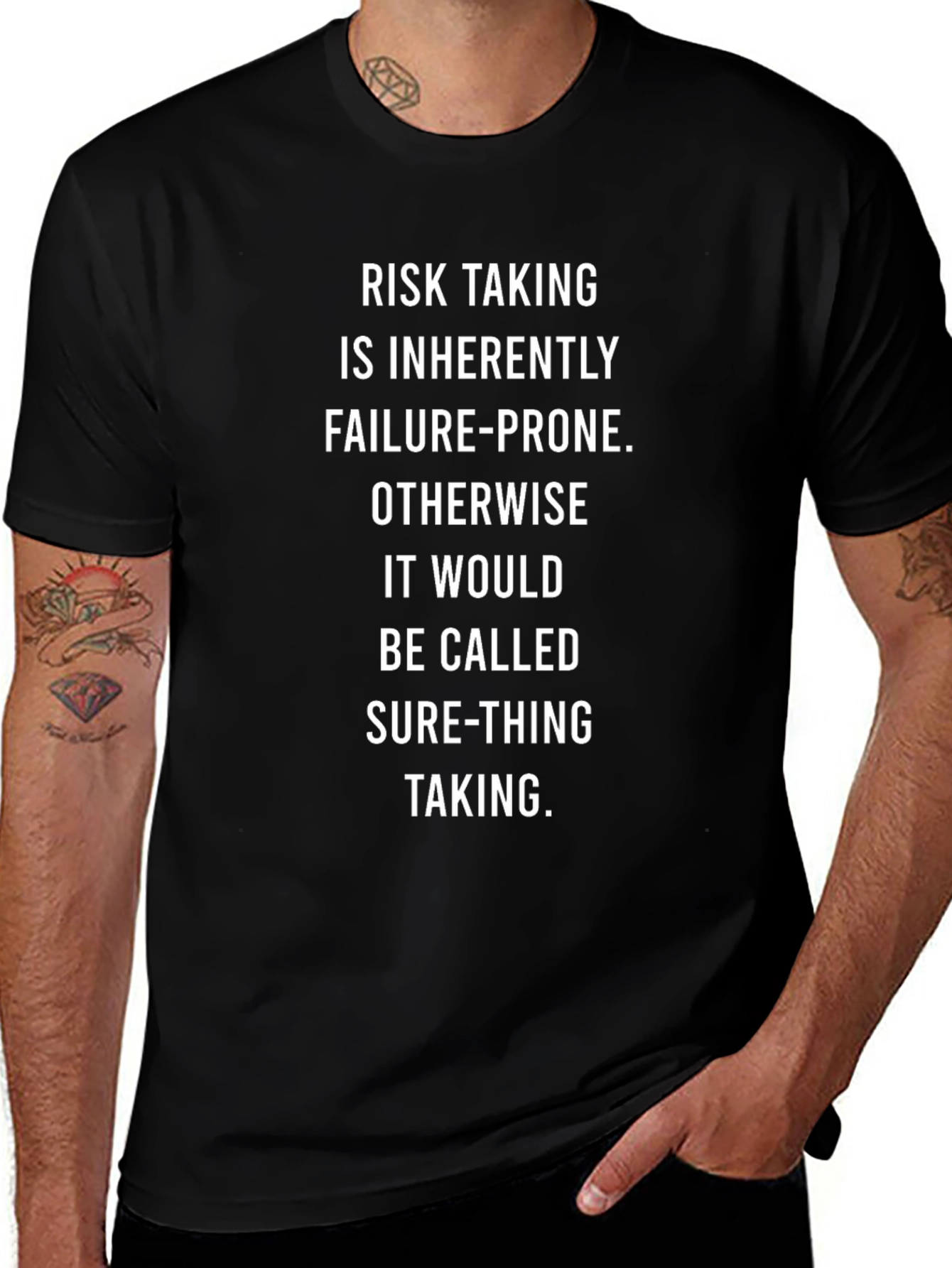 Variant 13 of Risk Taking Graphic Tee - Inspirational Men's T-Shirt