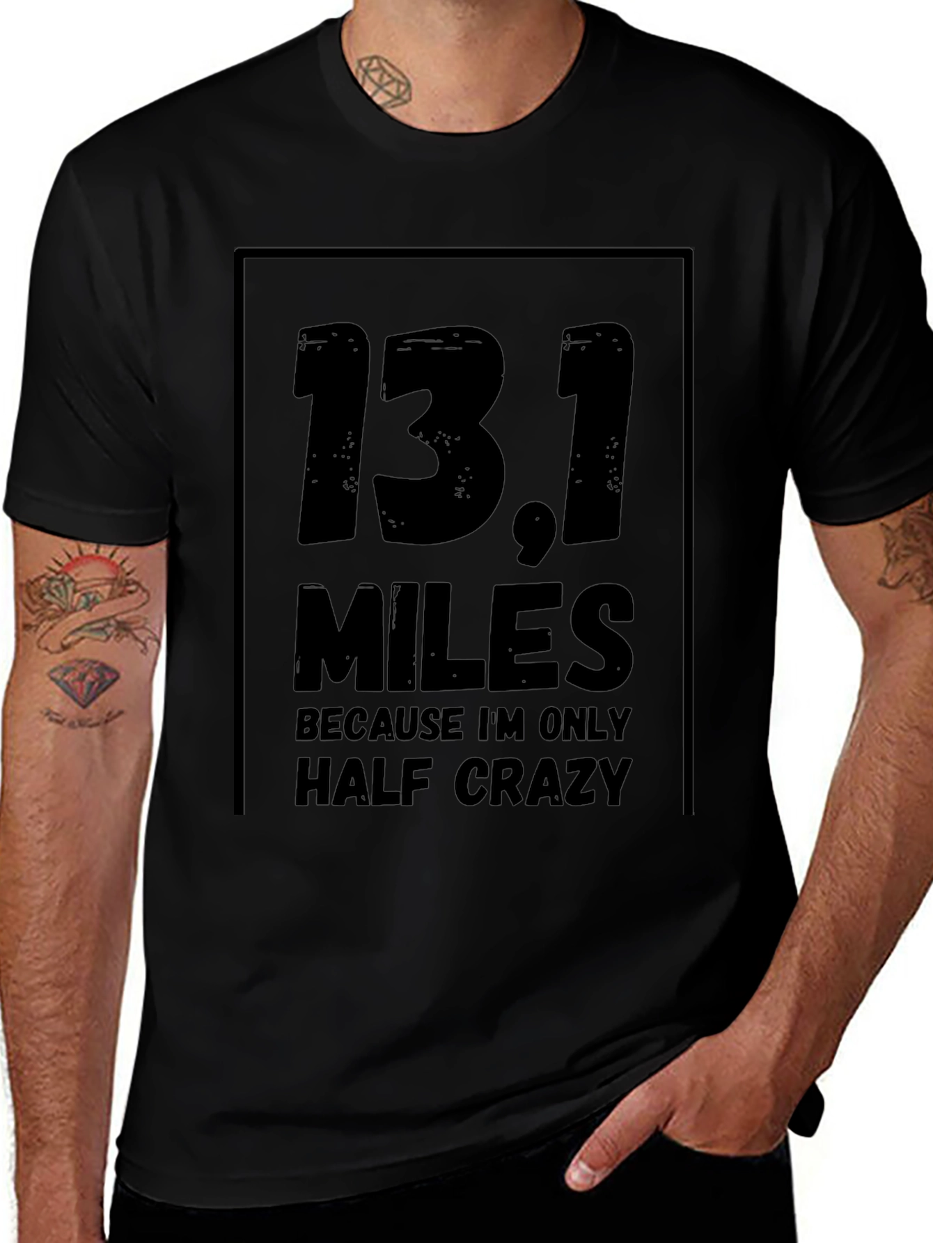 Variant 26 of 13.1 Half Crazy Marathon T-Shirt
