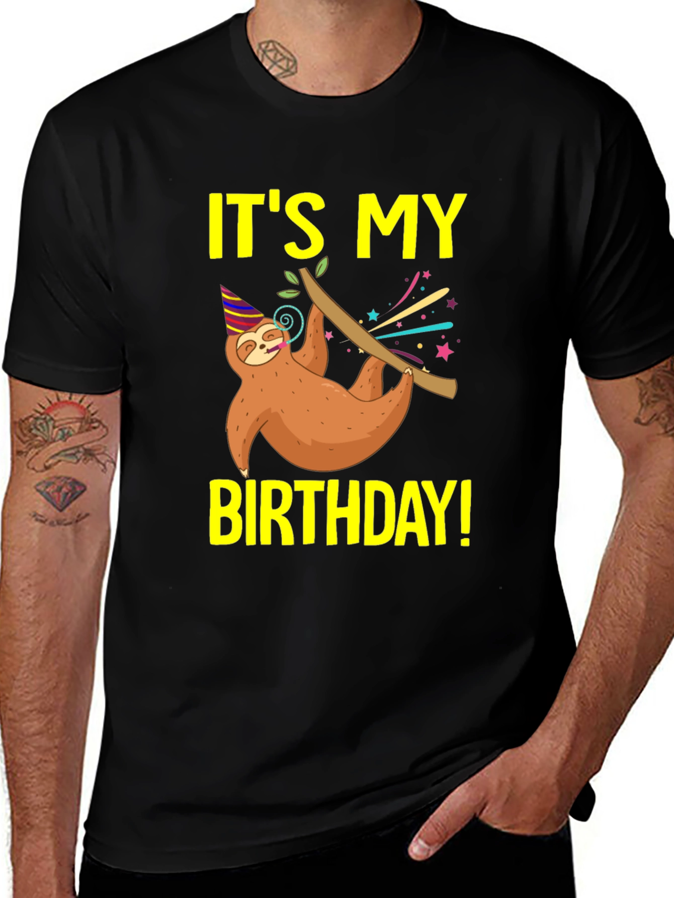 Variant 5 of It's My Birthday Sloth T-Shirt - Fun Birthday Gift