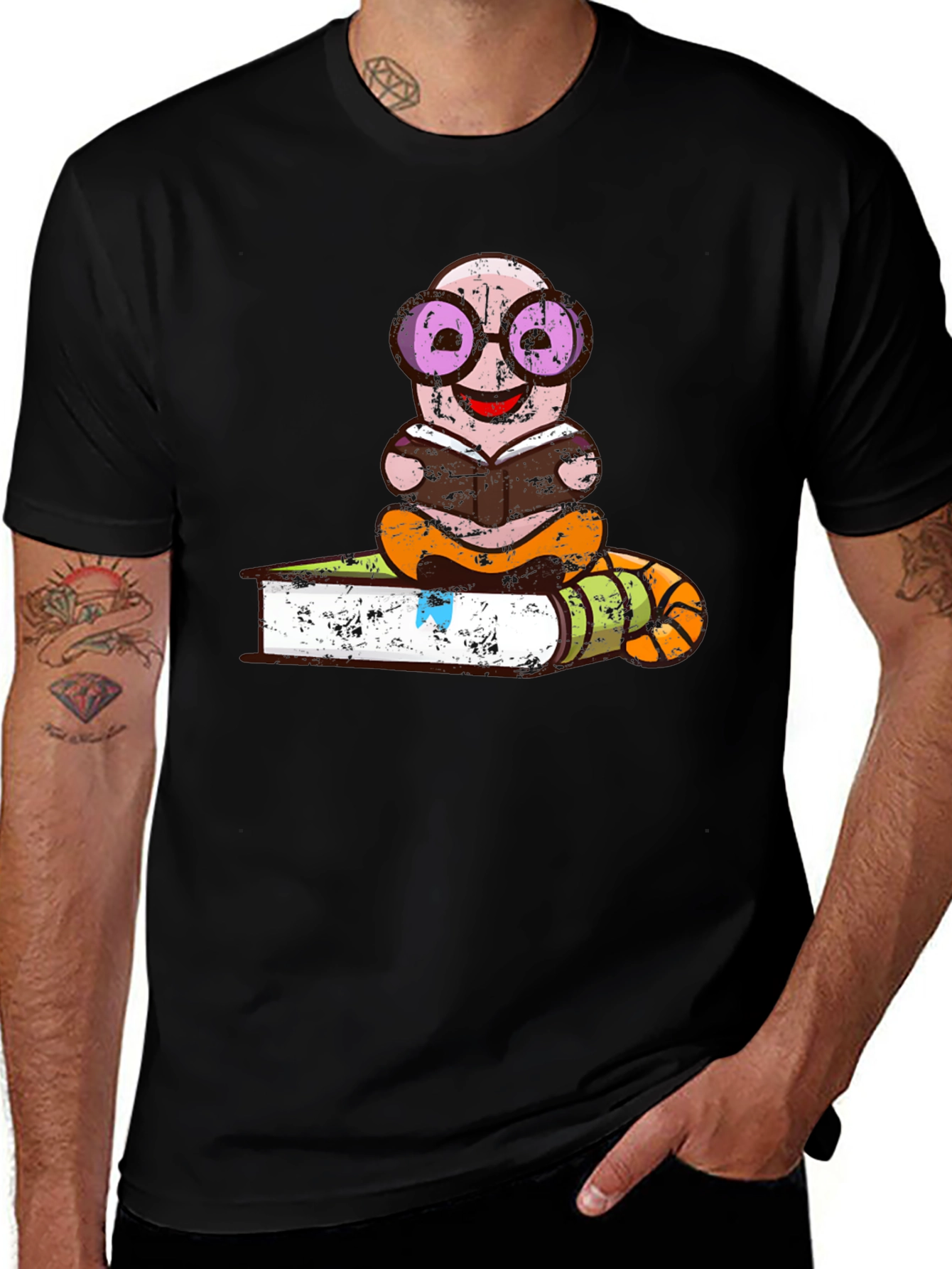 Variant 18 of Bookworm Worm T-Shirt