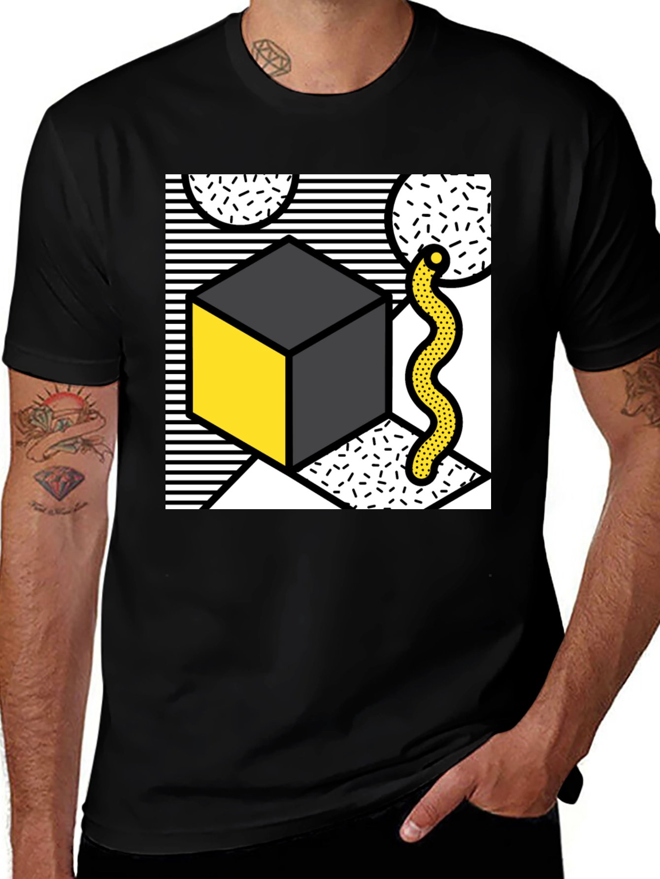 Variant 4 of Abstract Geometric Art Graphic Tee