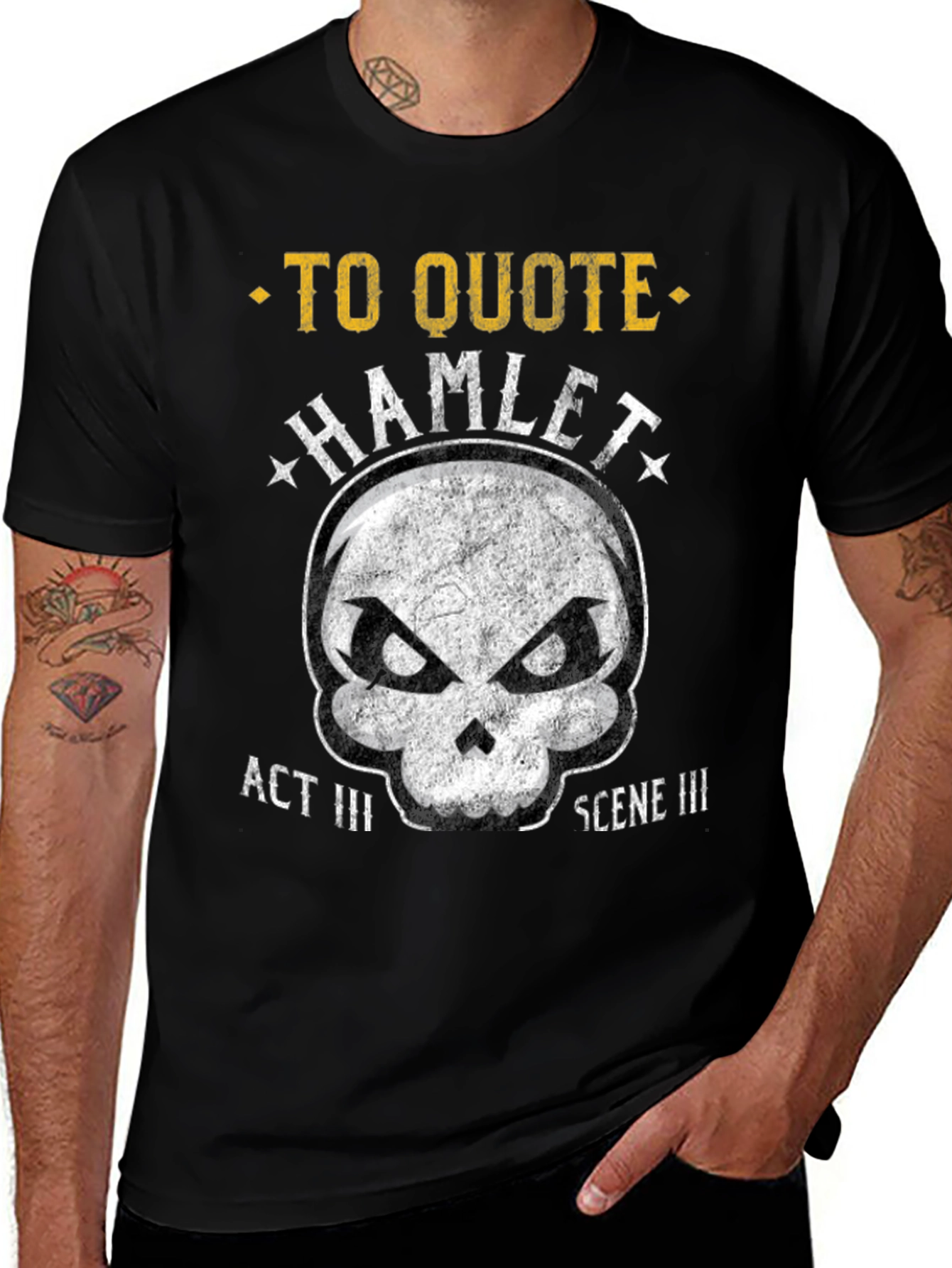 Hamlet Skull T-Shirt: To Quote Hamlet Act III Scene III