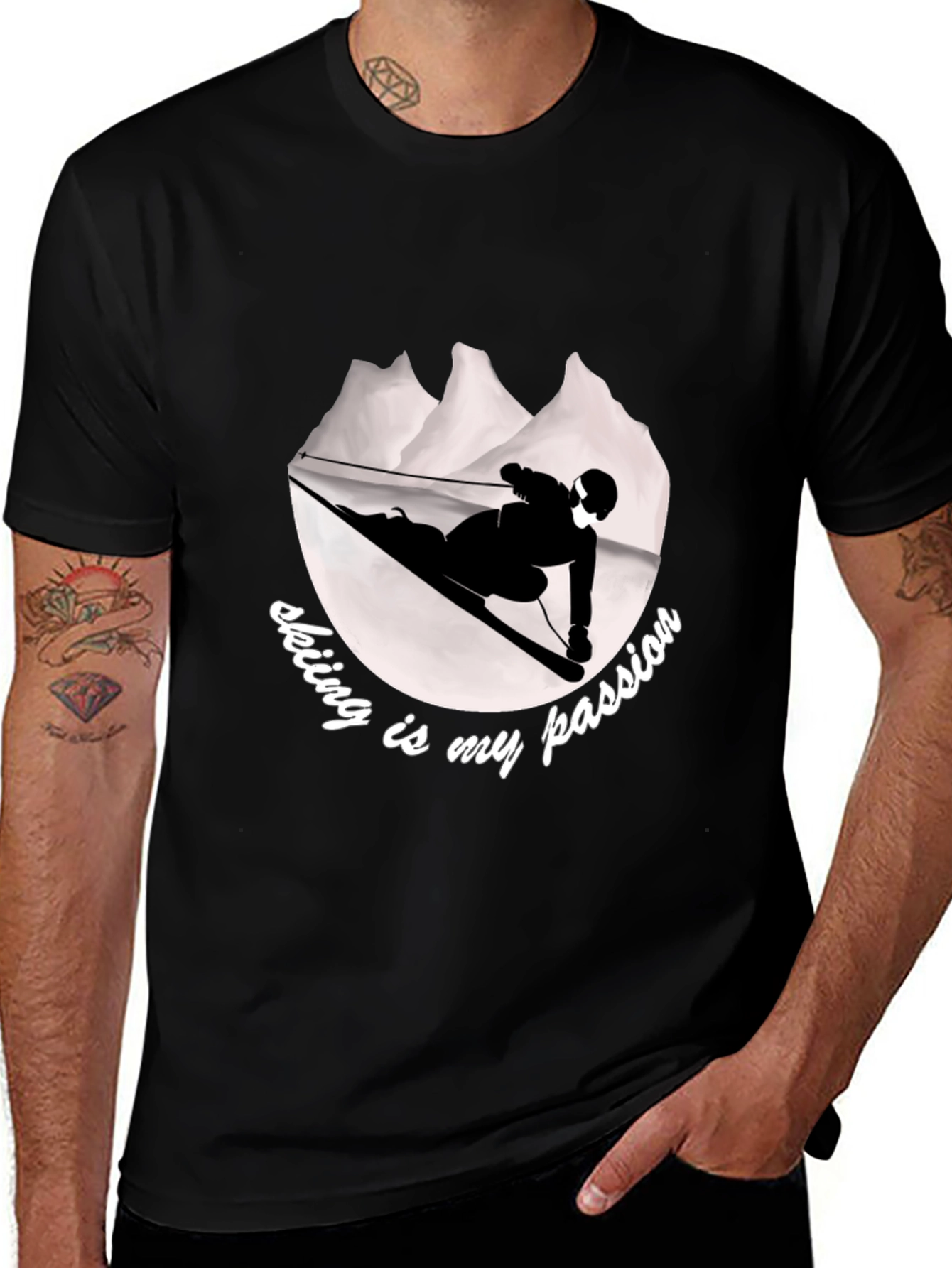 Variant 16 of Skiing is My Passion Graphic Tee