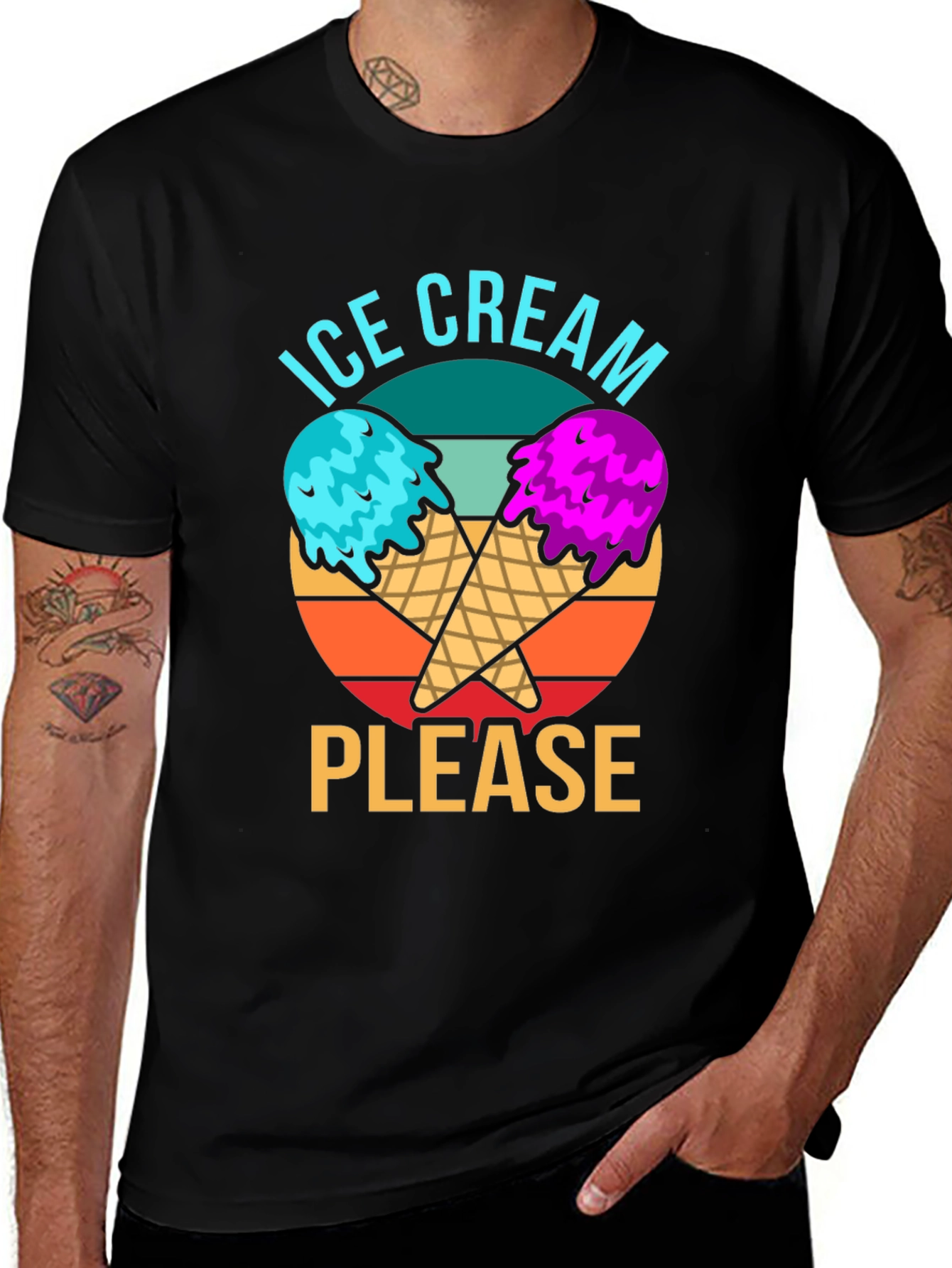 Variant 21 of Ice Cream Please Graphic Tee - Novelty T-Shirt