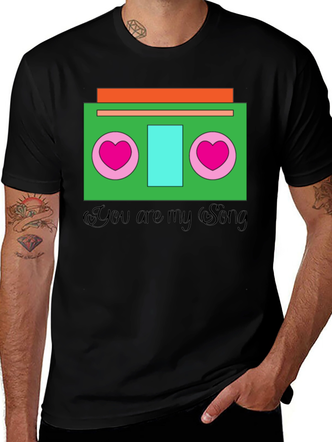 Variant 17 of Retro Cassette Tape Graphic Tee - You Are My Song
