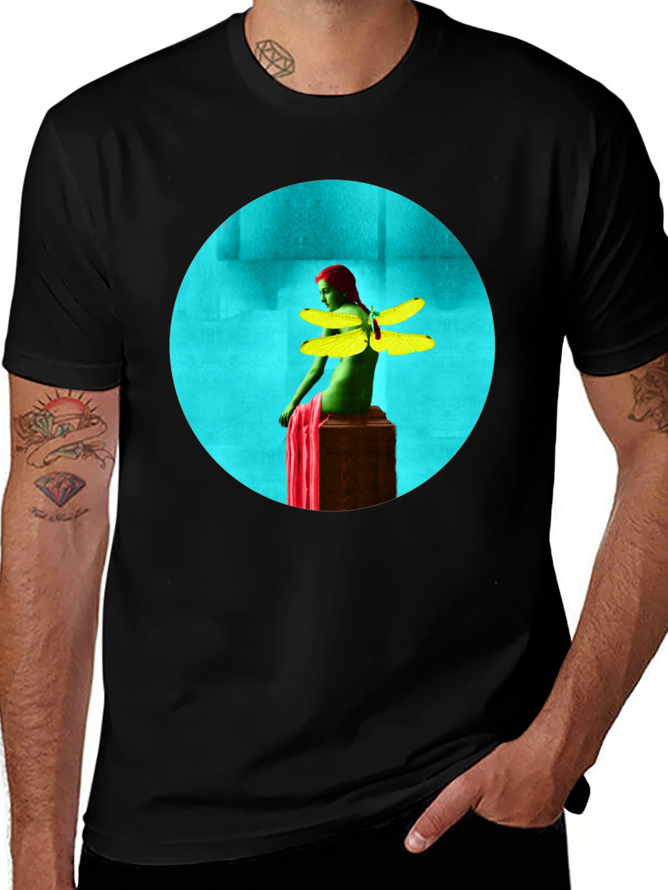 Variant 11 of Artistic Graphic Tee - Dragonfly Woman