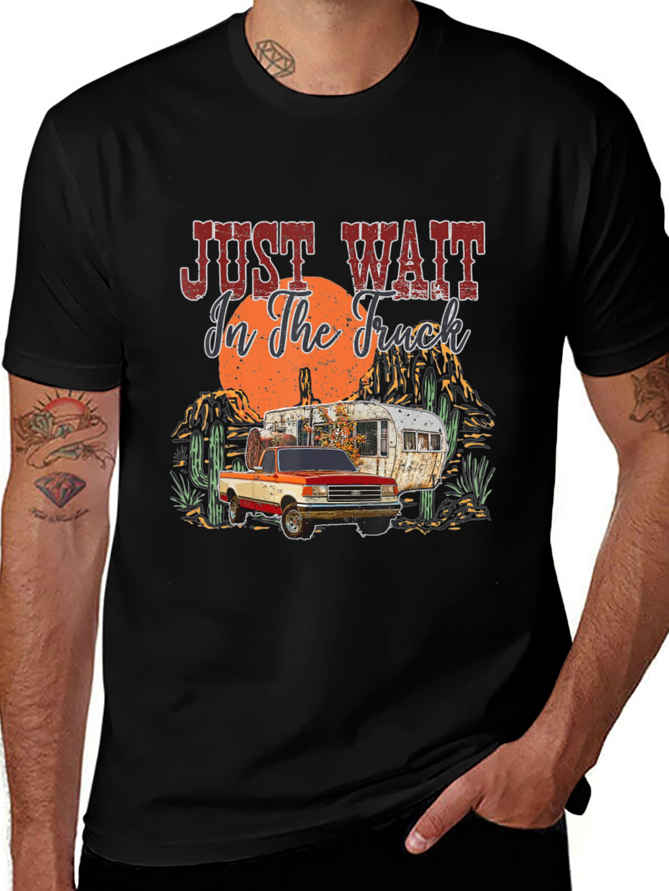 Variant 2 of Just Wait In The Truck Graphic T-Shirt