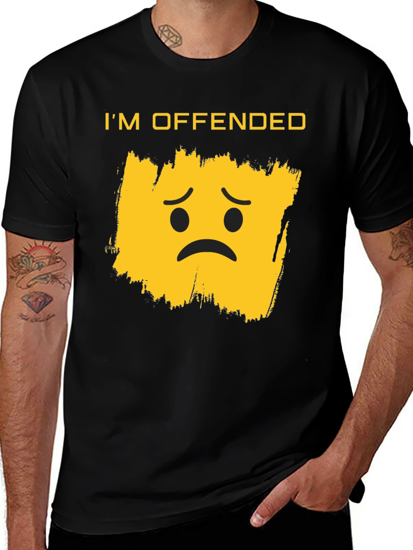 Variant 20 of I'm Offended T-Shirt - Black Cotton Tee