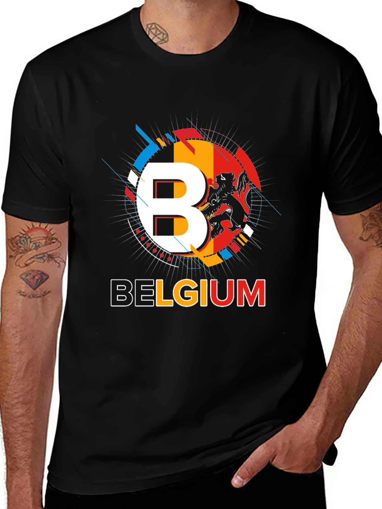 Belgium Pride Graphic Tee - Black
