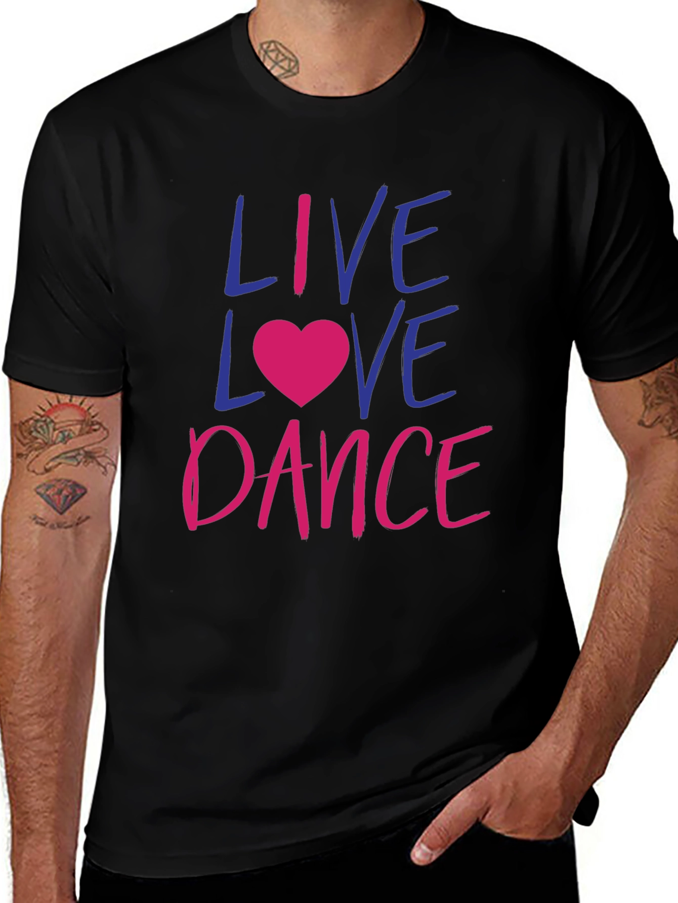 Variant 10 of Live Love Dance Graphic Tee Shirt
