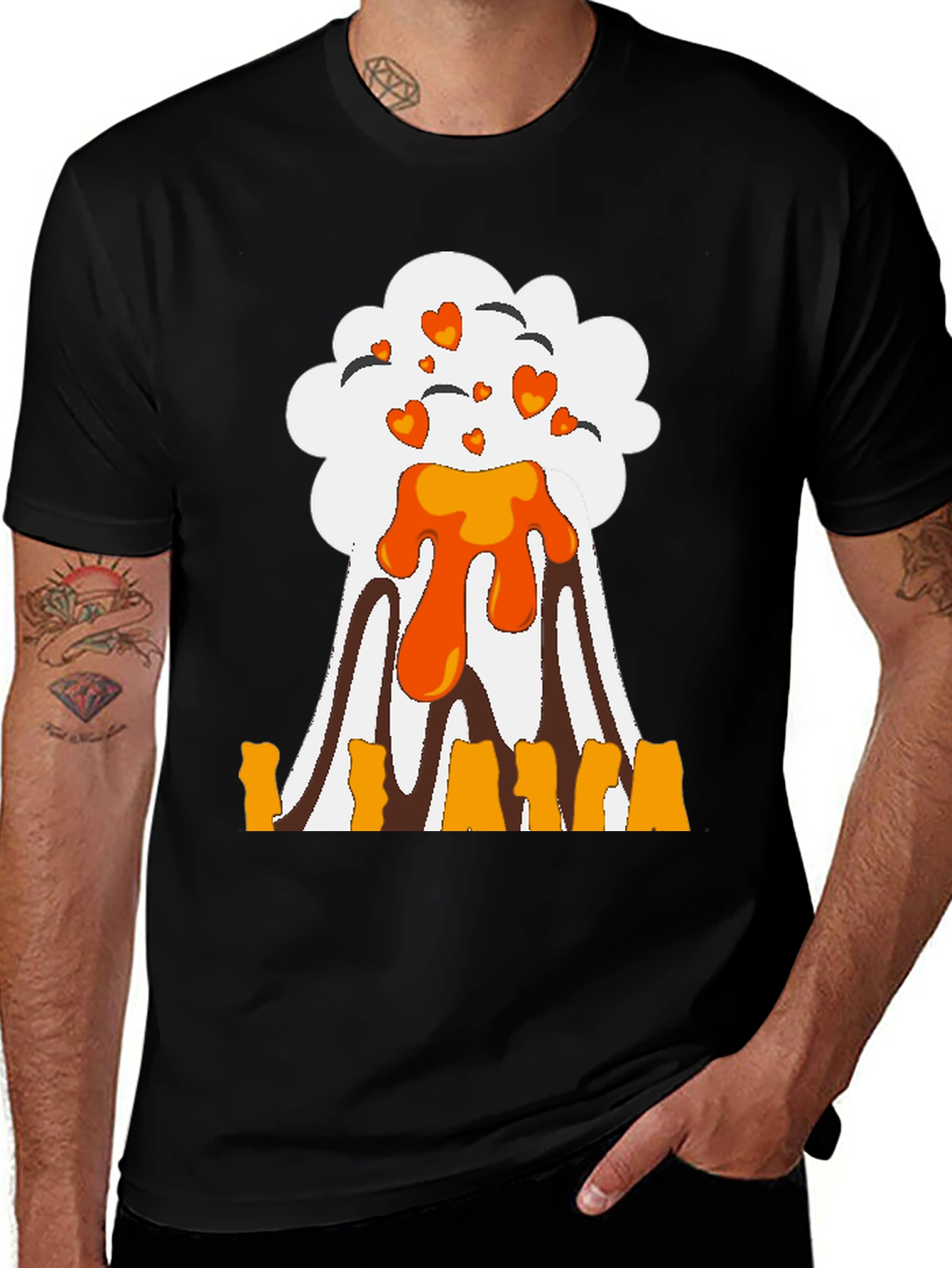 Variant 22 of Volcano Love Eruption Black T-Shirt