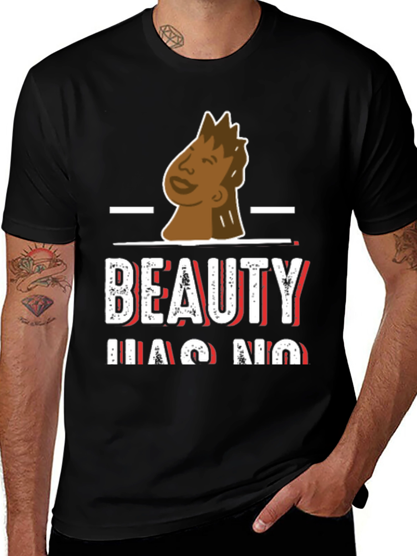 Variant 3 of Beauty Has No Skin Tone T-Shirt