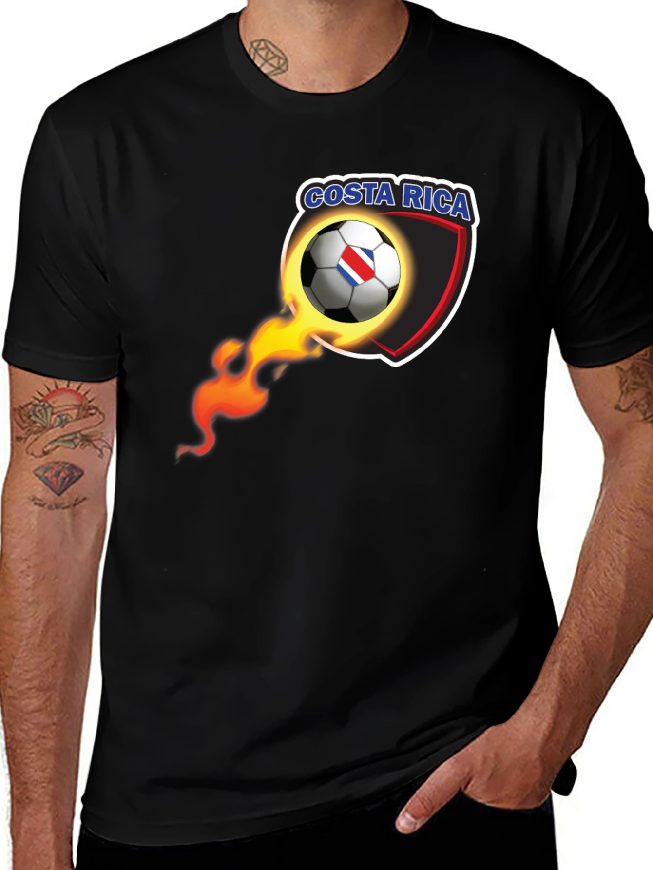 Costa Rica Soccer Fireball T-Shirt