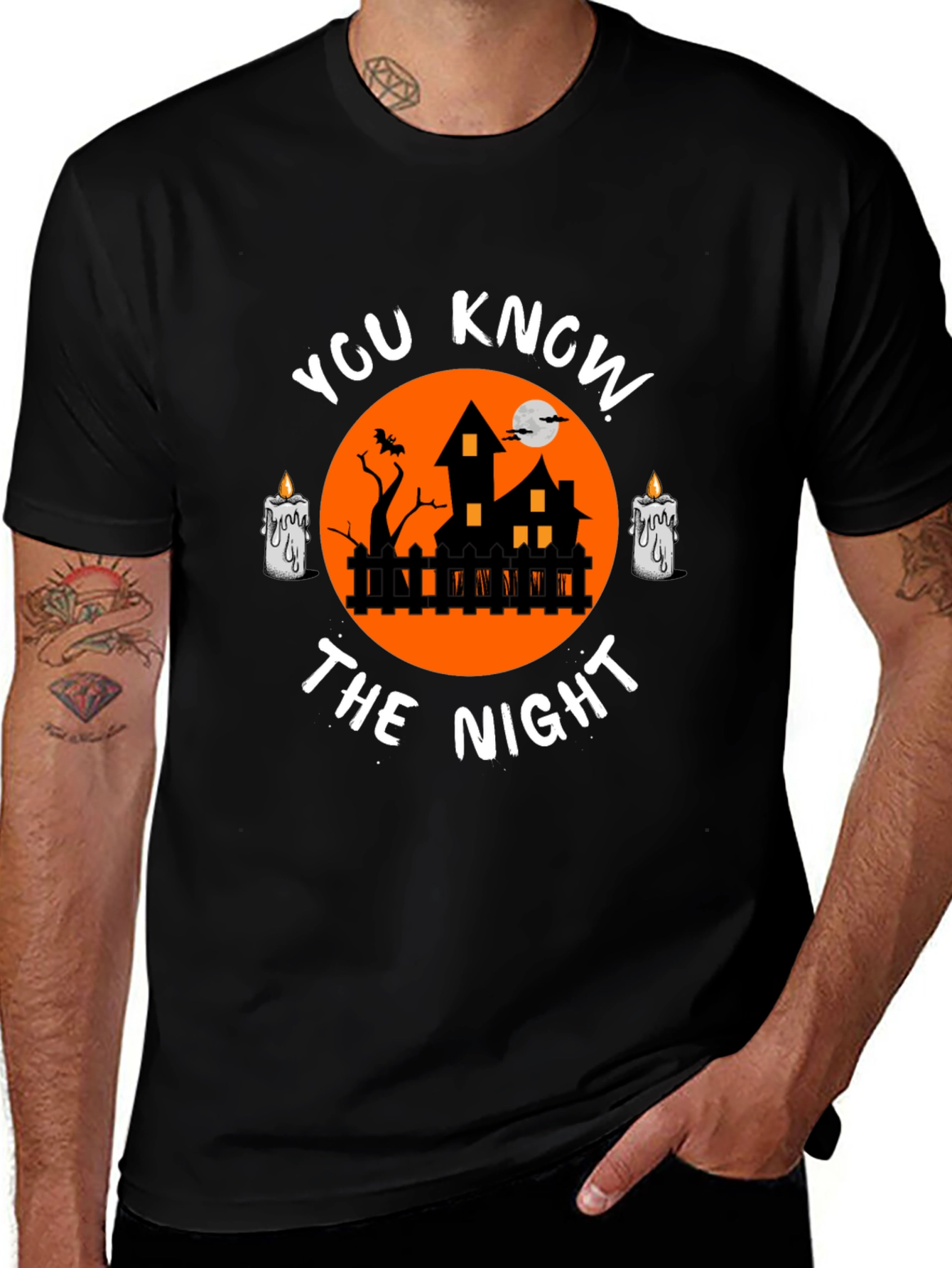 Variant 5 of You Know The Night T-Shirt | Halloween Graphic Tee