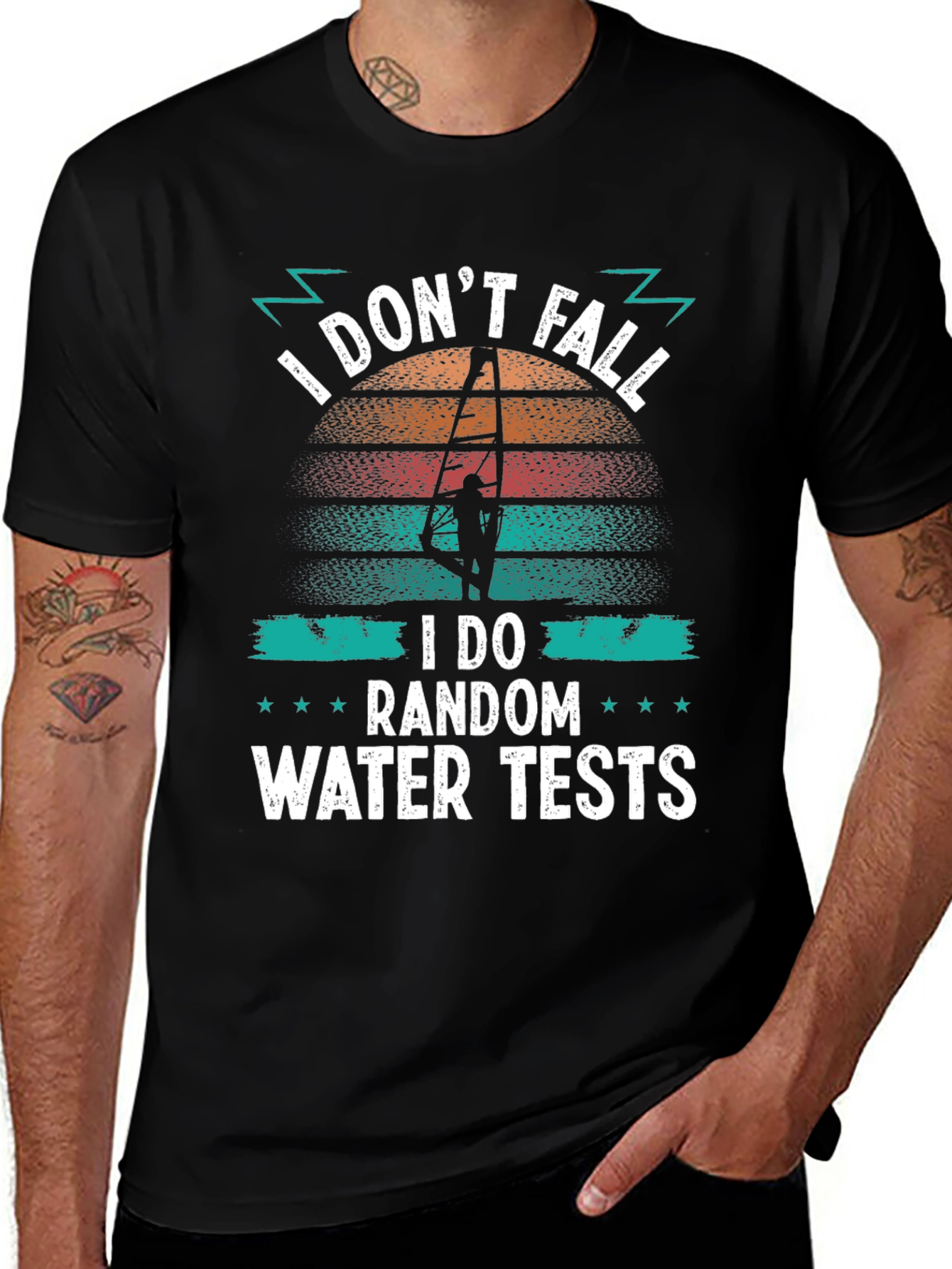 Variant 17 of Funny Windsurfing T-Shirt: I Do Random Water Tests