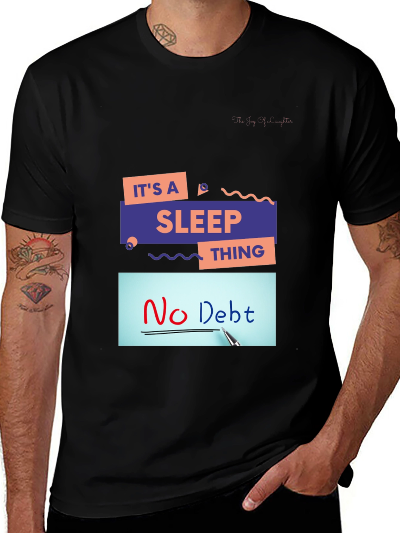 Variant 3 of It's A Sleep Thing Graphic Black T-Shirt