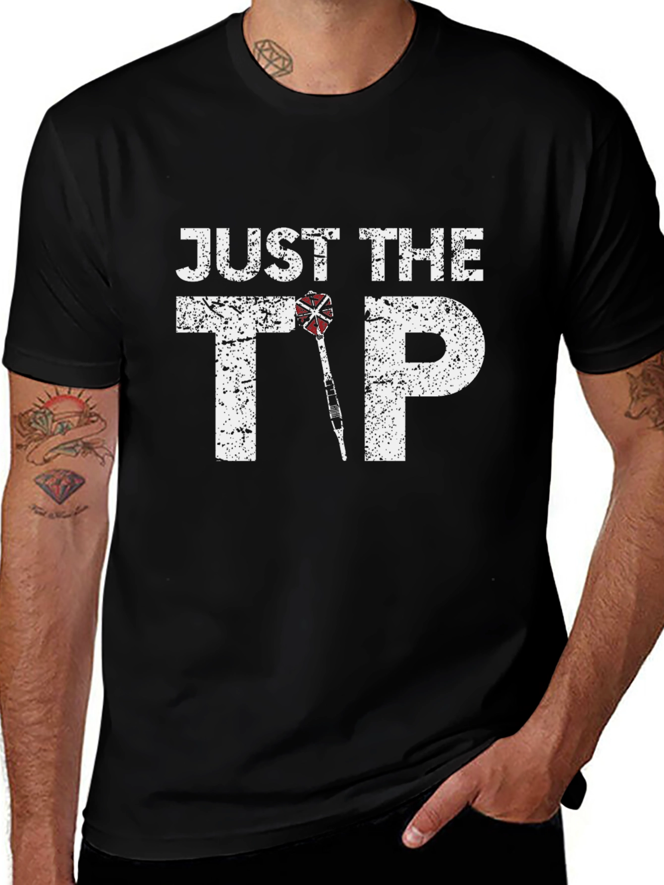 Variant 8 of Just The Tip Funny Dart T-Shirt