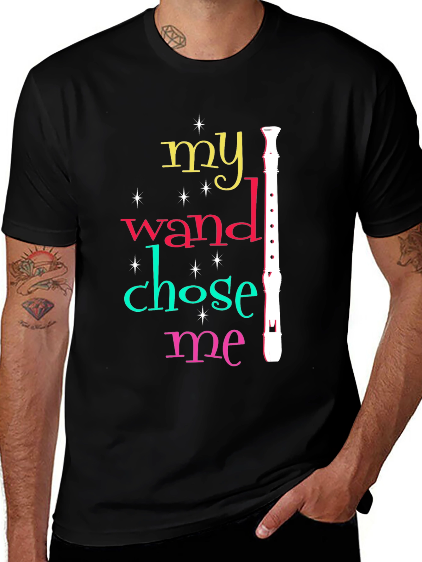 Variant 27 of My Wand Chose Me Recorder T-Shirt