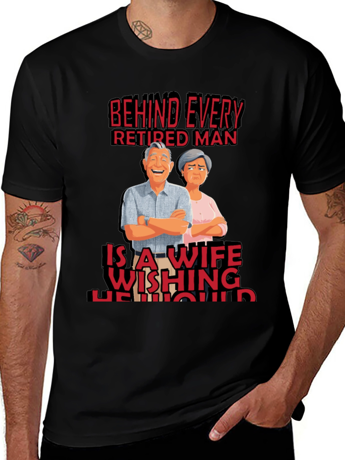 Funny Retired Man Wife T-Shirt