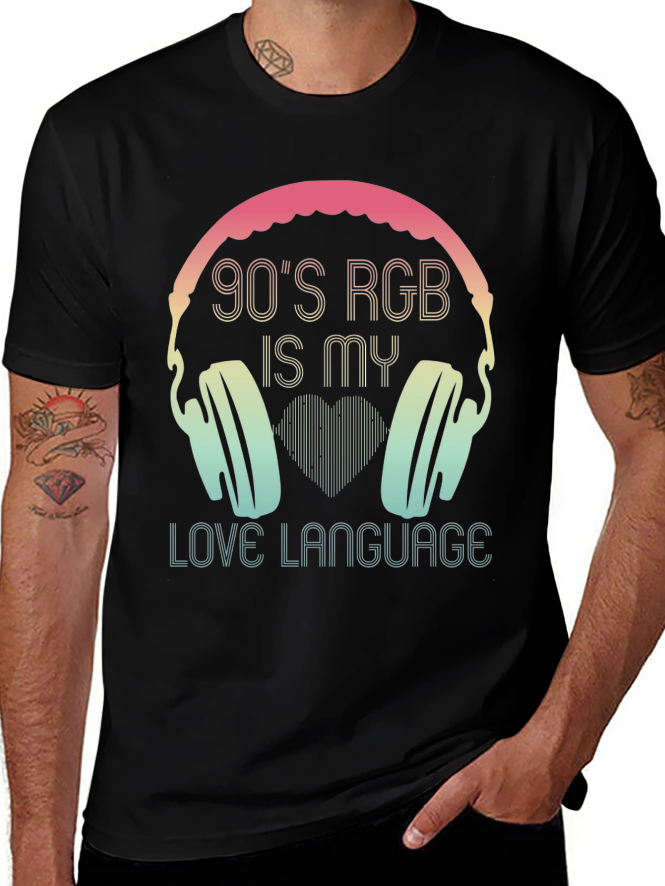 90's RGB Headphones T-Shirt