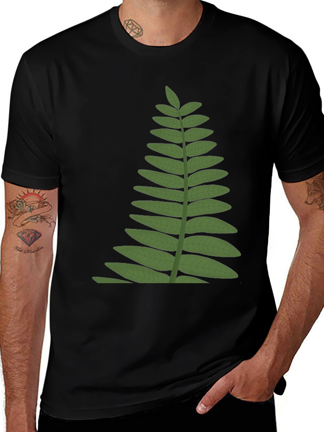 Variant 25 of Fern Print Tee - Nature Inspired Style